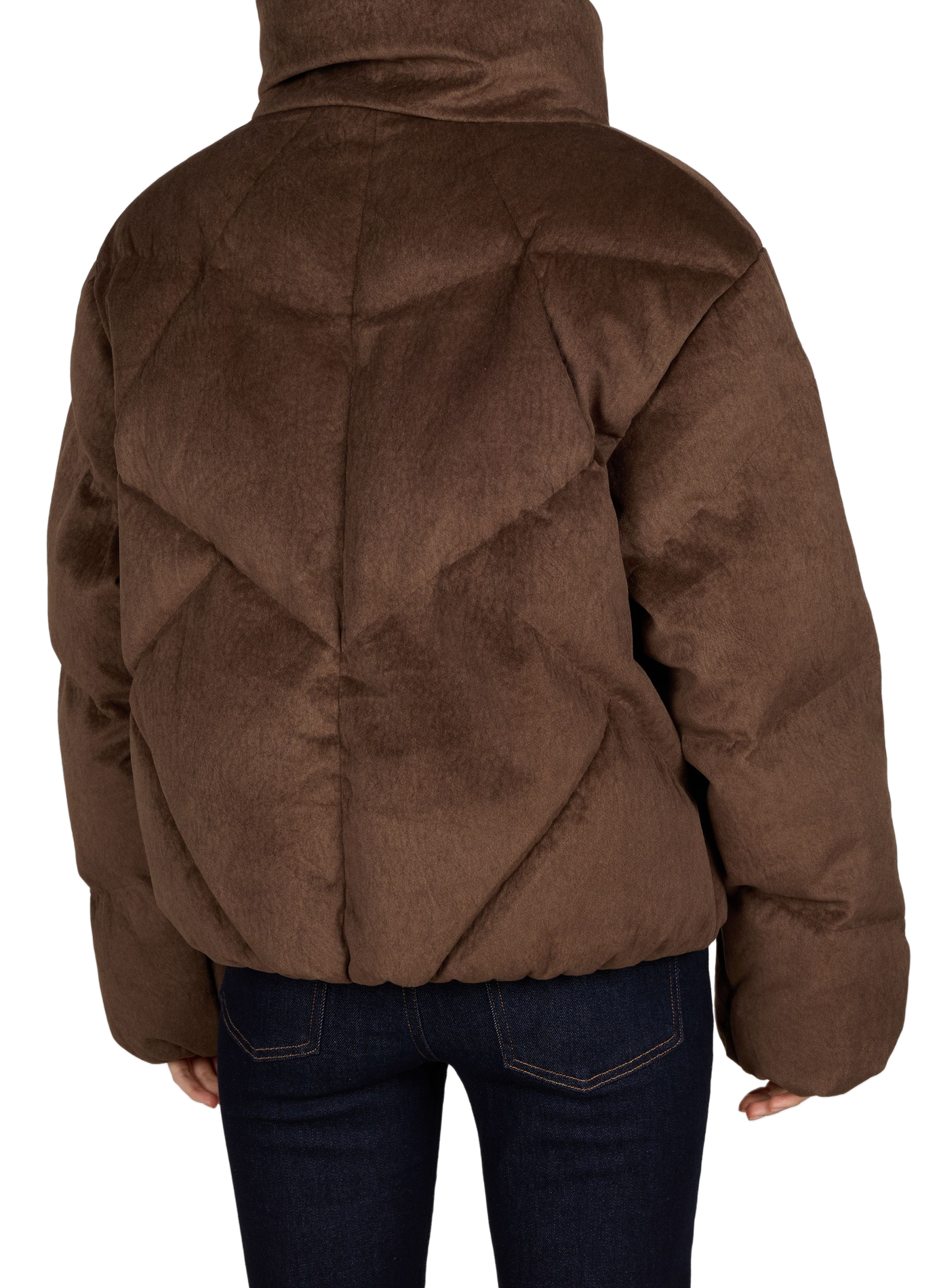 Oversized NEBULA velvet puffer jacket KRAKATAU Beige