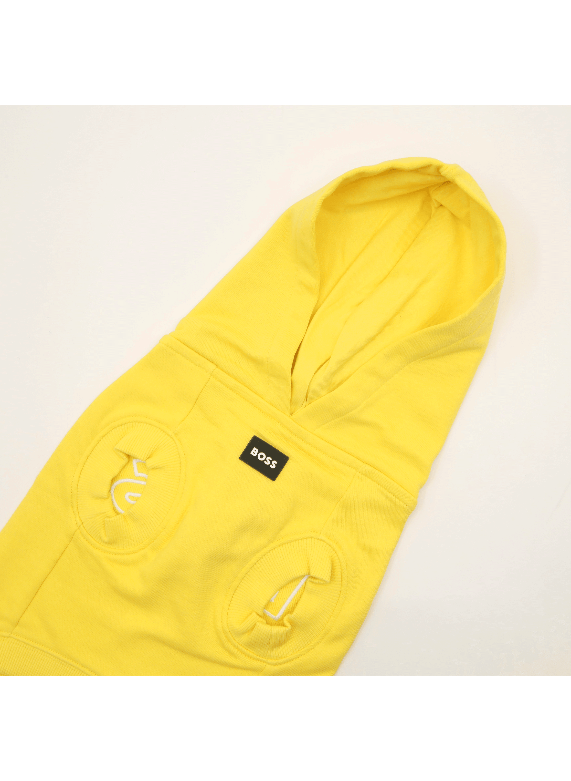 Hoodie en coton BOSS Jaune