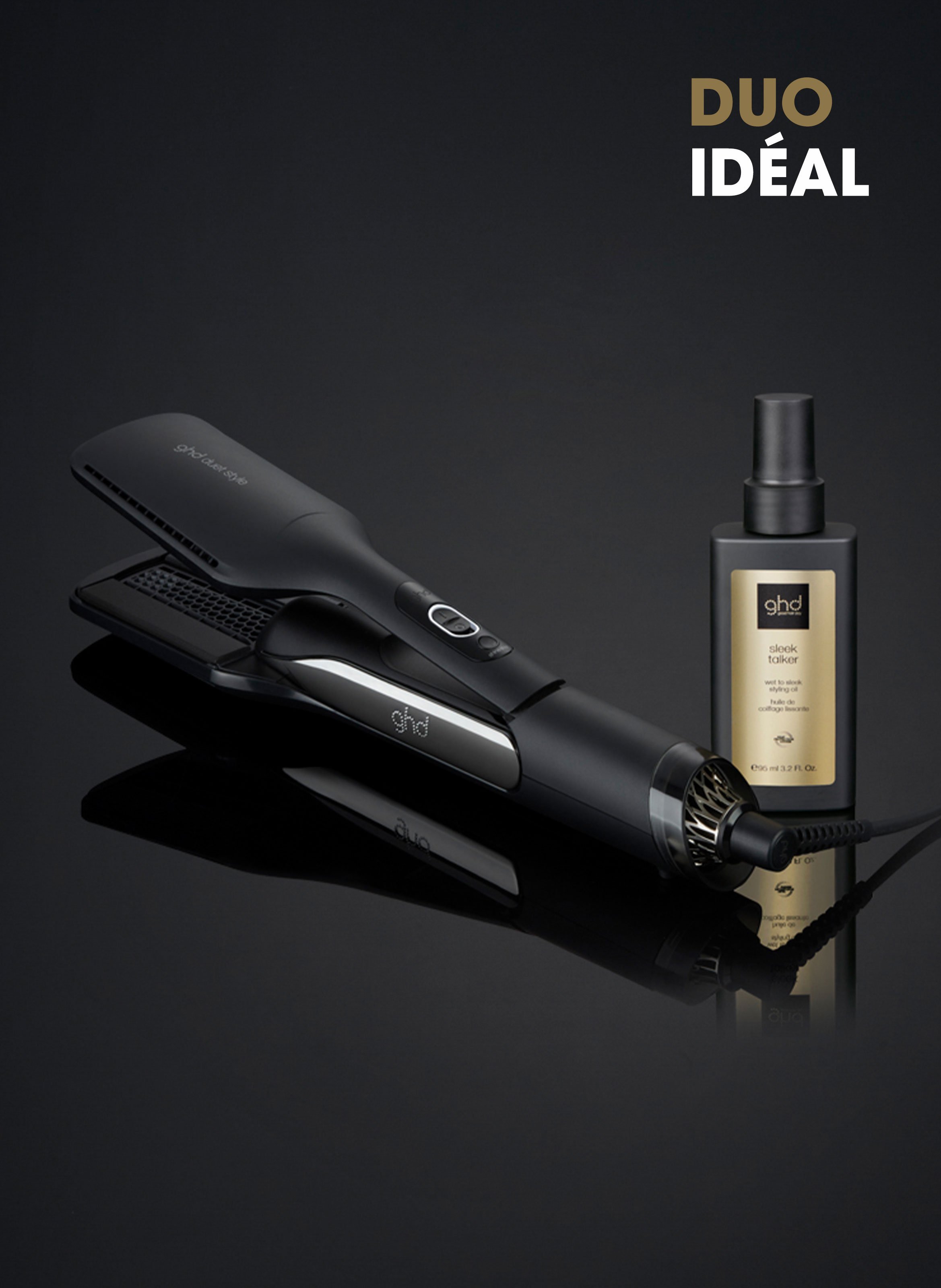 Lisseur séchant 2-en-1 GHD - Duet Style noir GHD No color