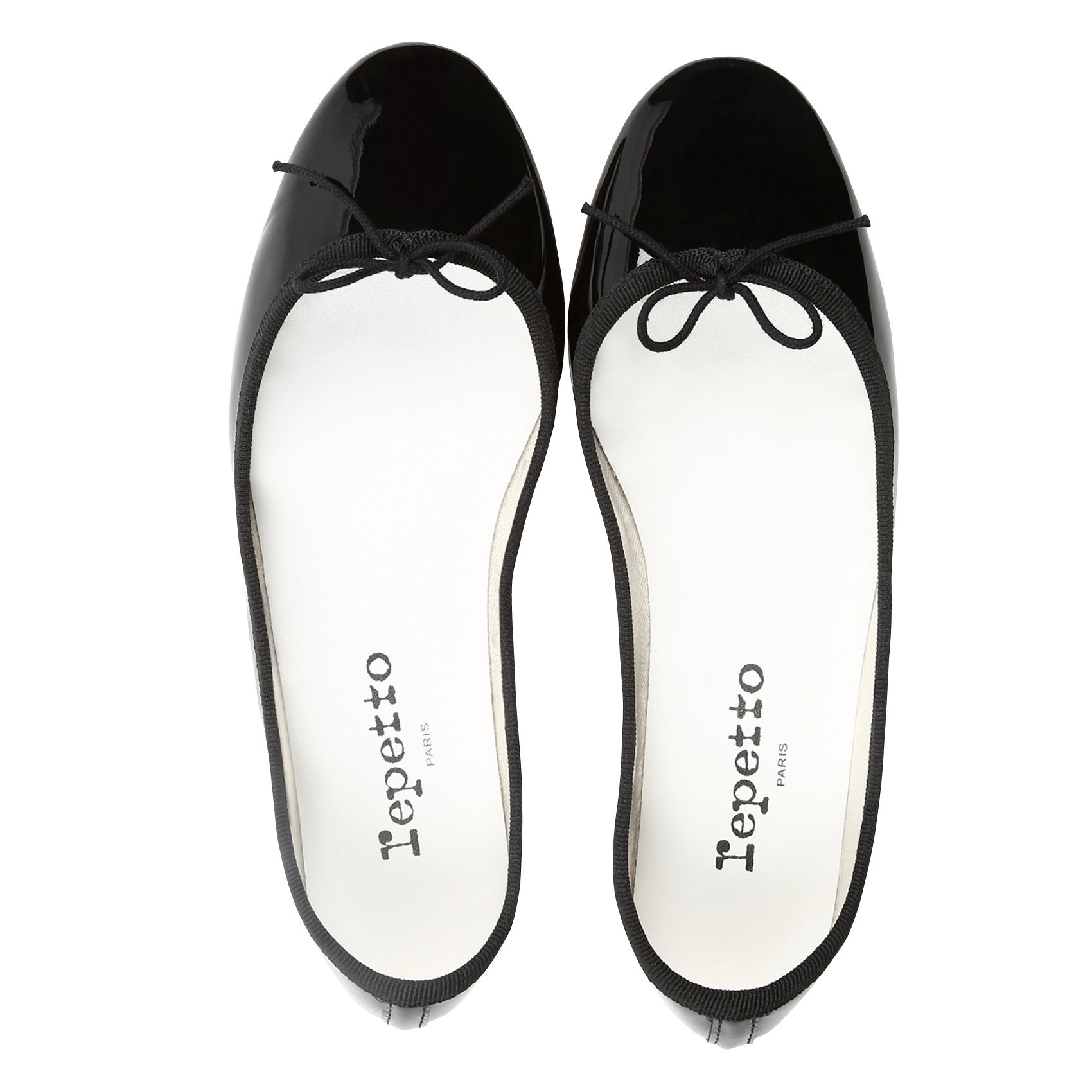 Ballerines vernies en cuir vernis cendrillon REPETTO Noir