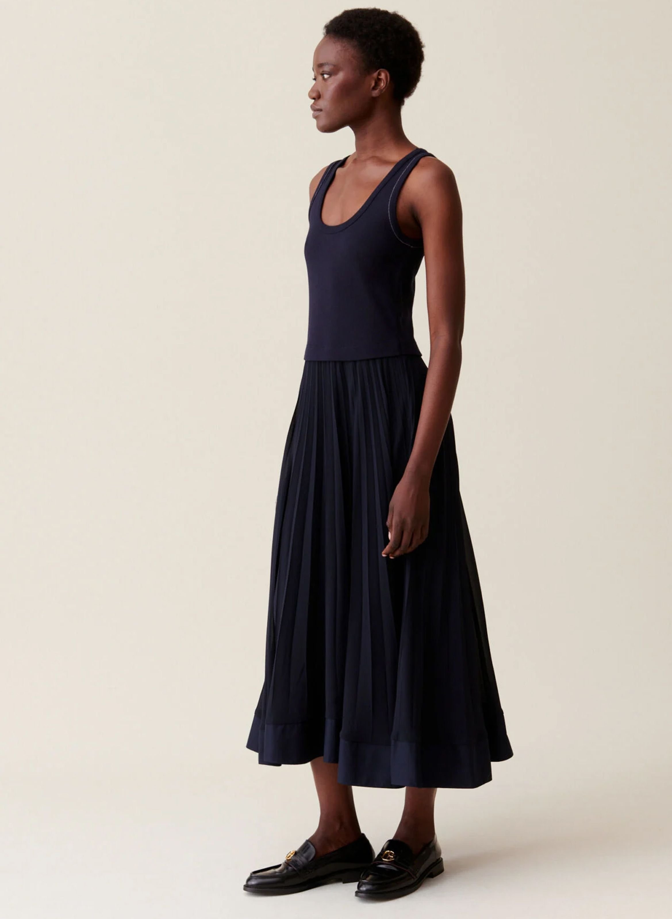 ROBE LONGUE PLISS?�E - CLAUDIE PIERLOT pour FEMME | Printemps.com