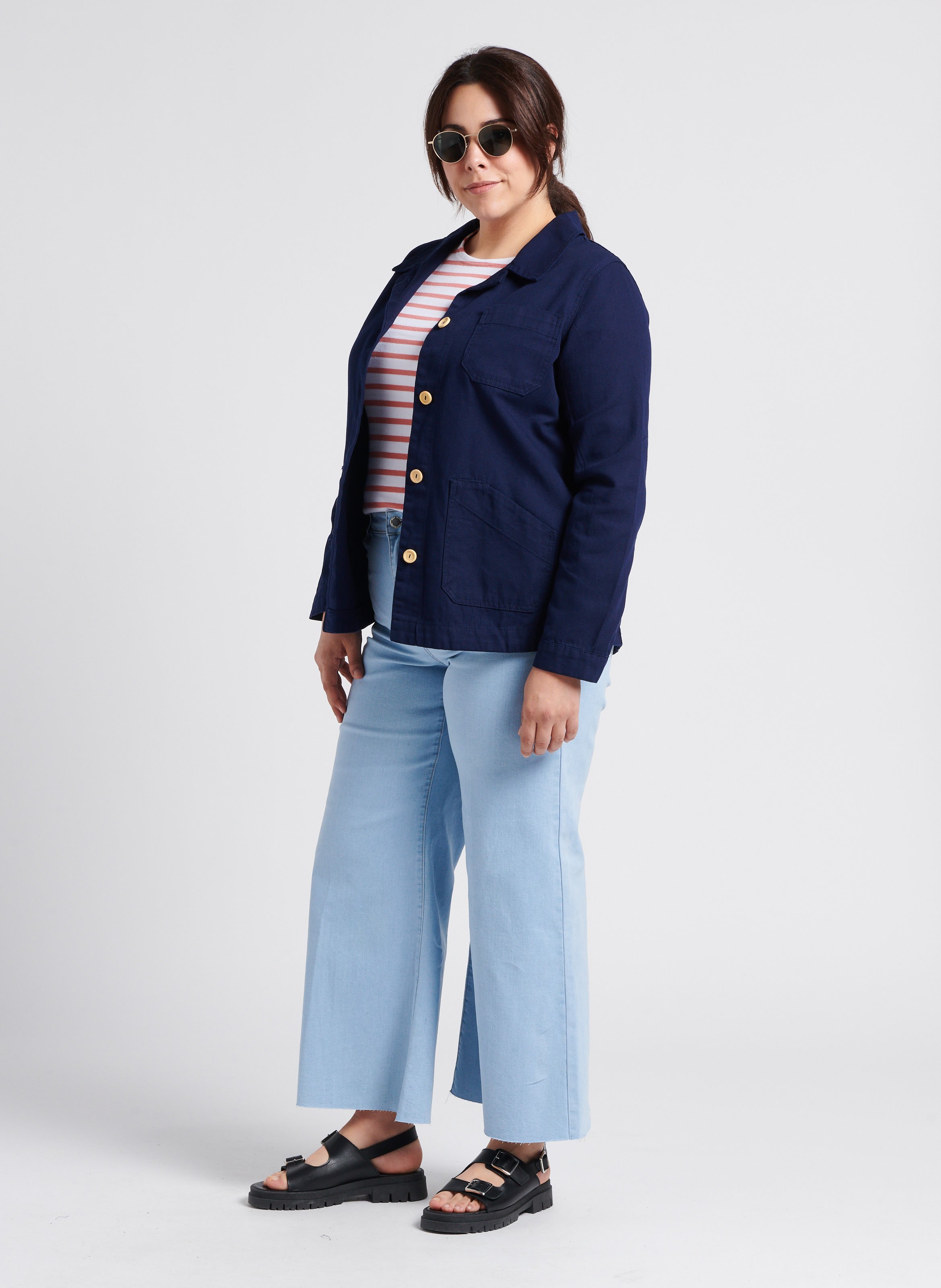 Veste pêcheur droite en coton ARMOR-LUX Bleu