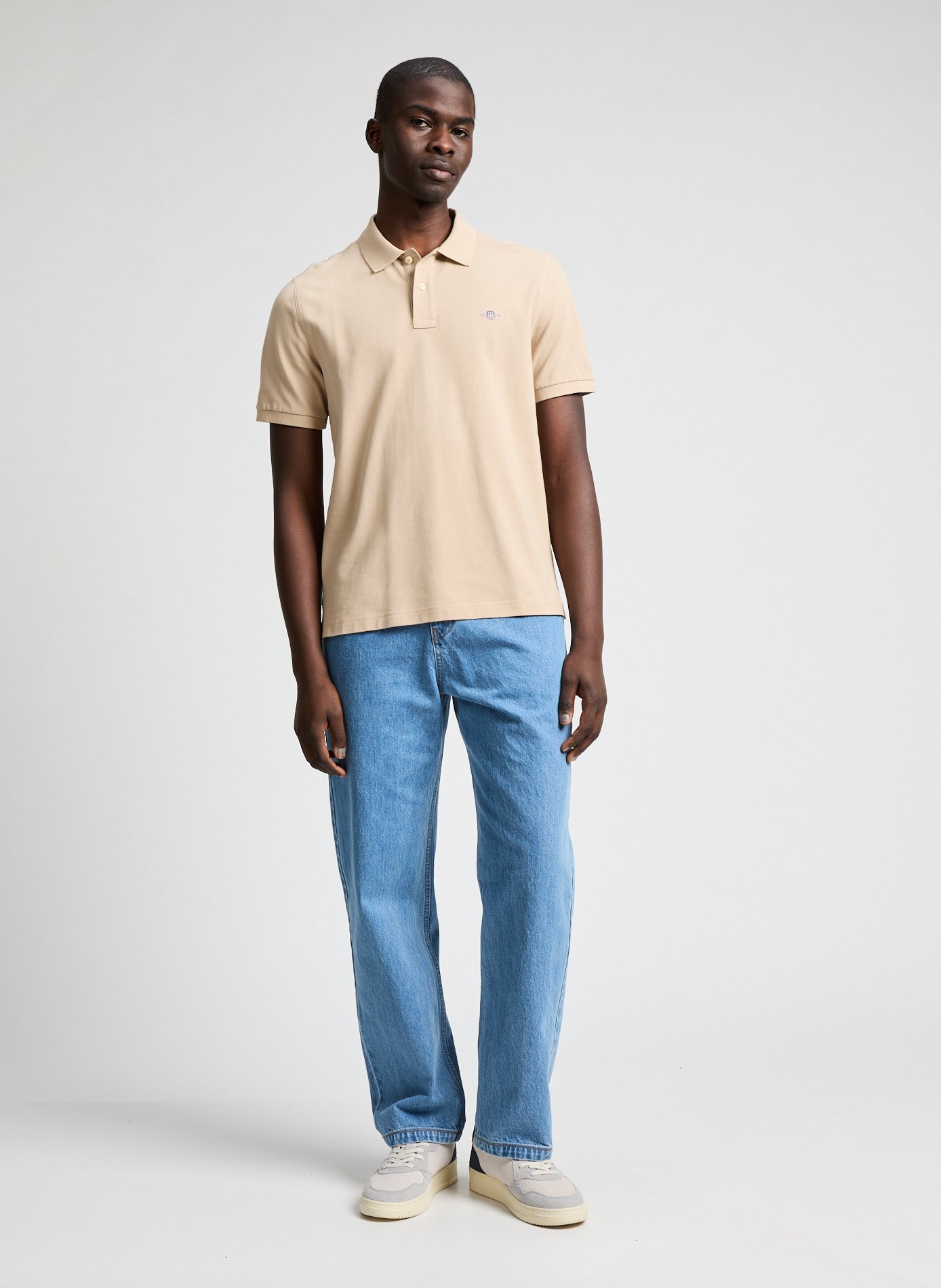  Cotton polo shirt  Beige