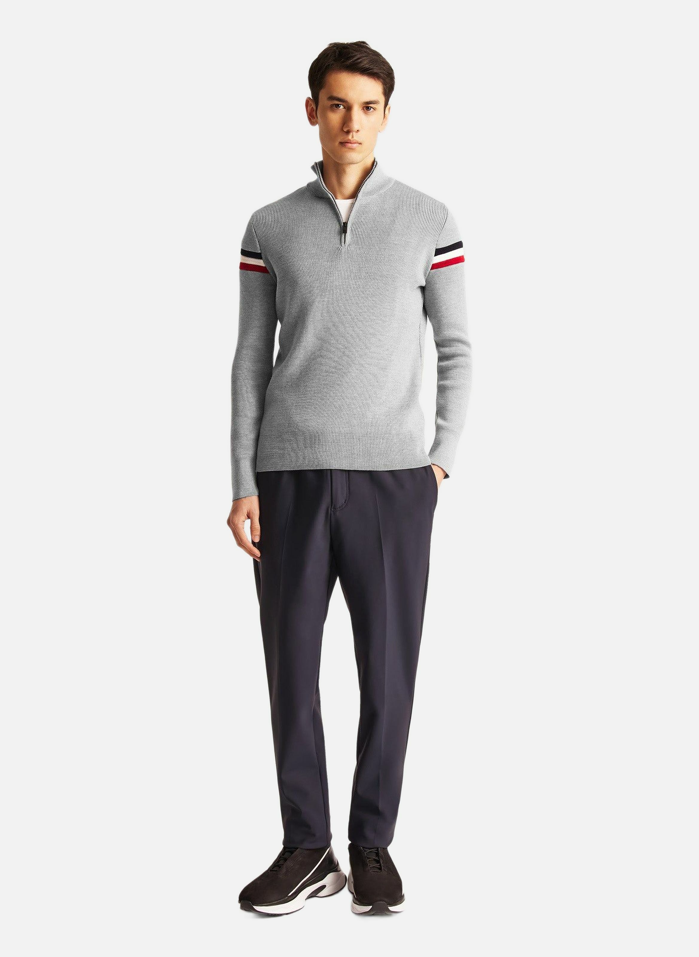 Pull wengen col montant coupe regular FUSALP Gris