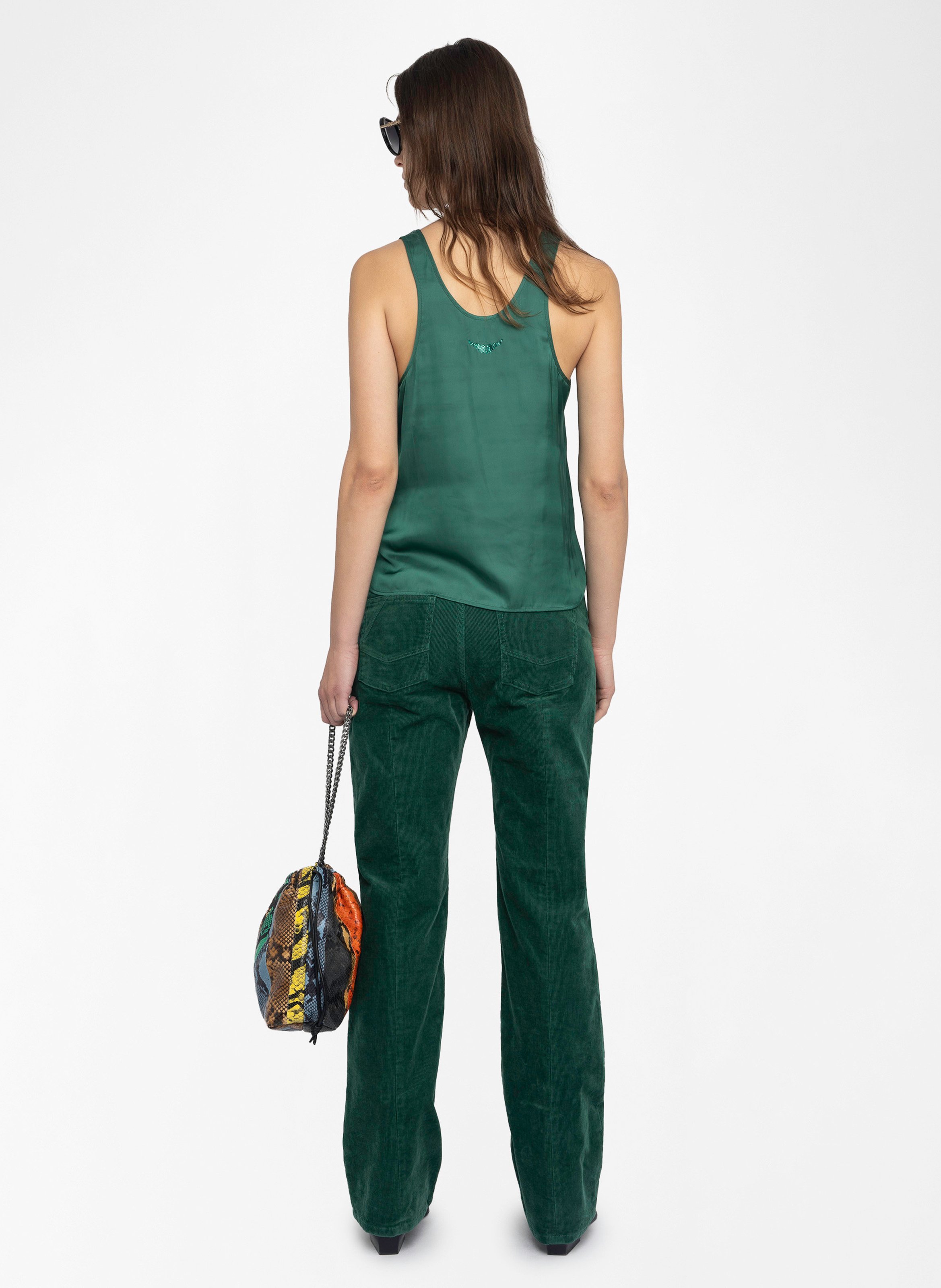 Top droit encolure ronde tarys ZADIG&VOLTAIRE Vert