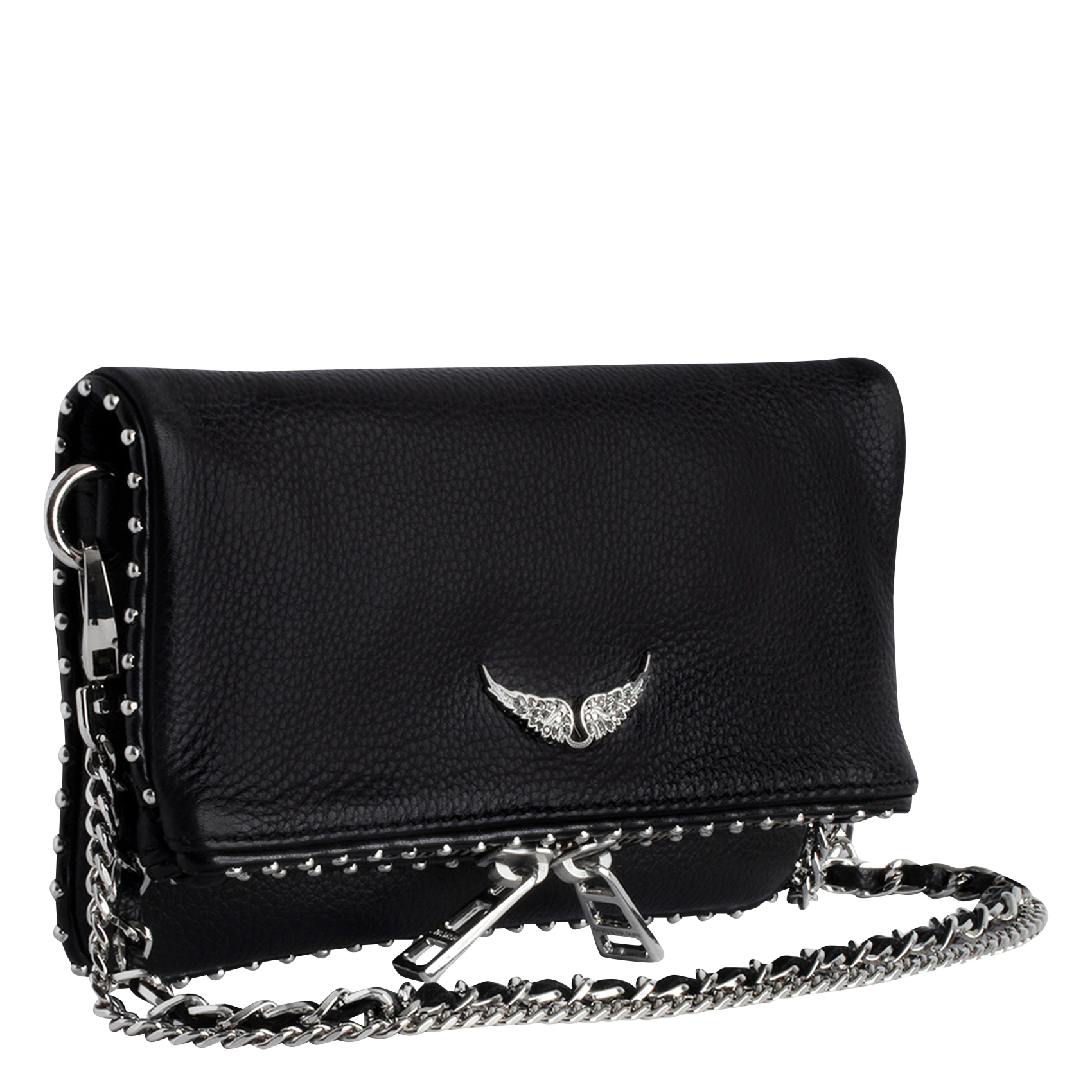 Sac bandoulière en cuir rock nano ZADIG&VOLTAIRE Noir