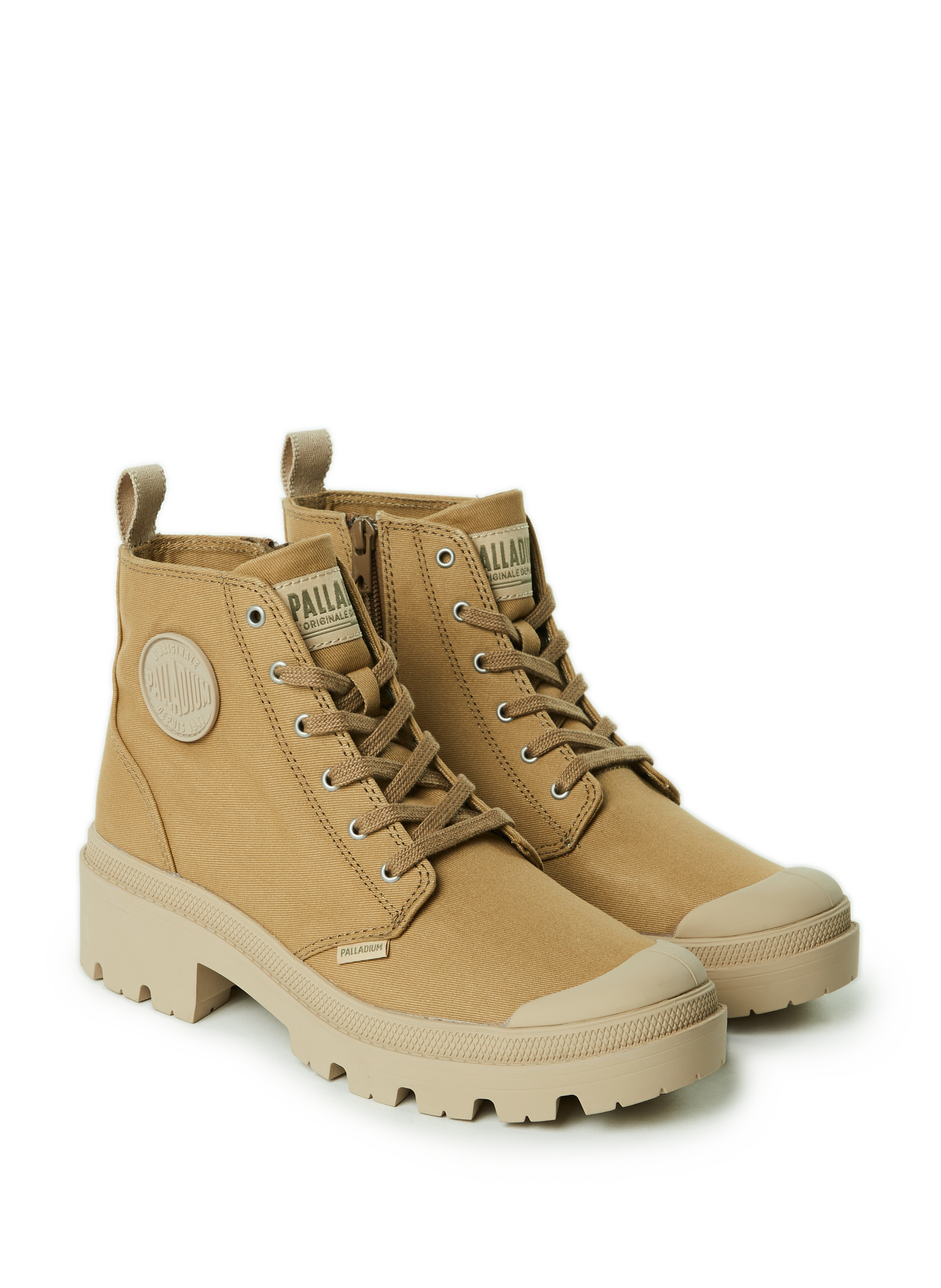 Boots unies en cuir PALLADIUM Marron