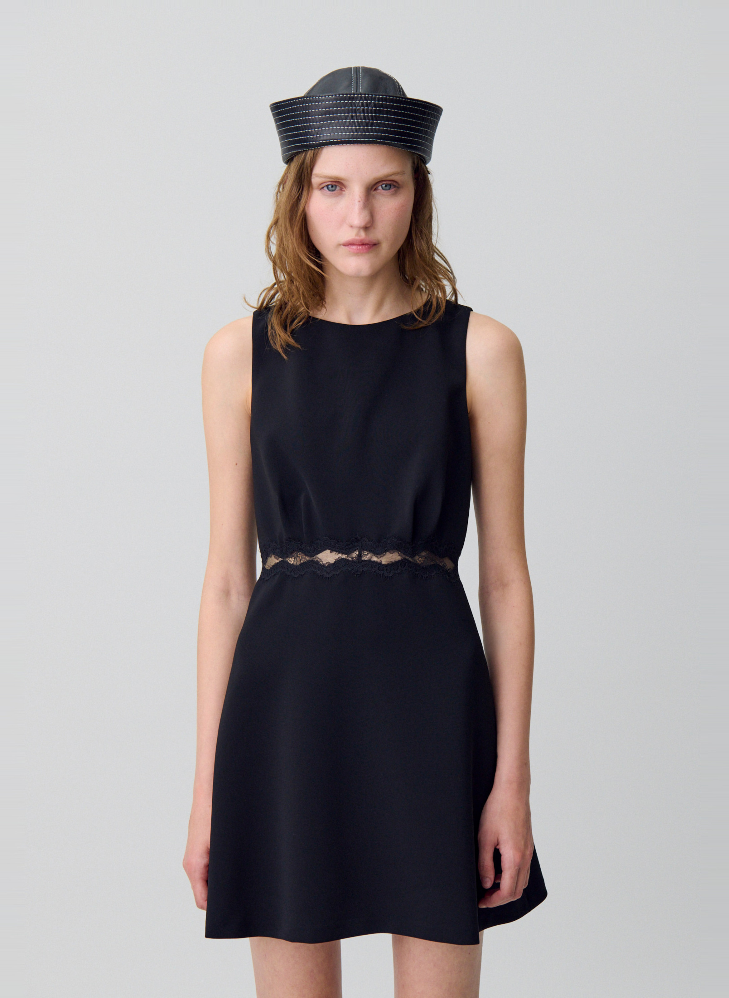 Robe courte col rond reina CLAUDIE PIERLOT Noir