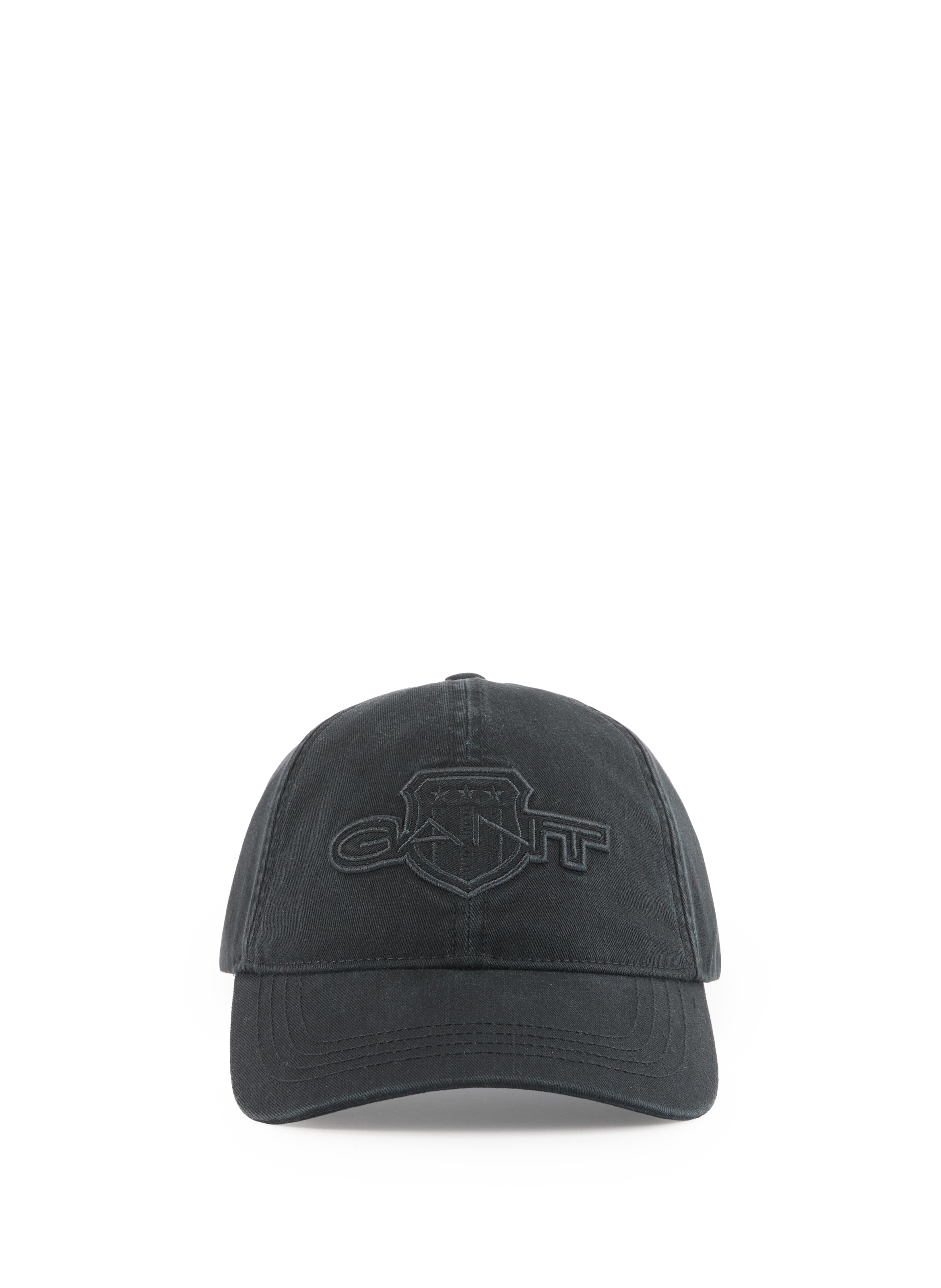 Embroidered cotton baseball cap GANT Black