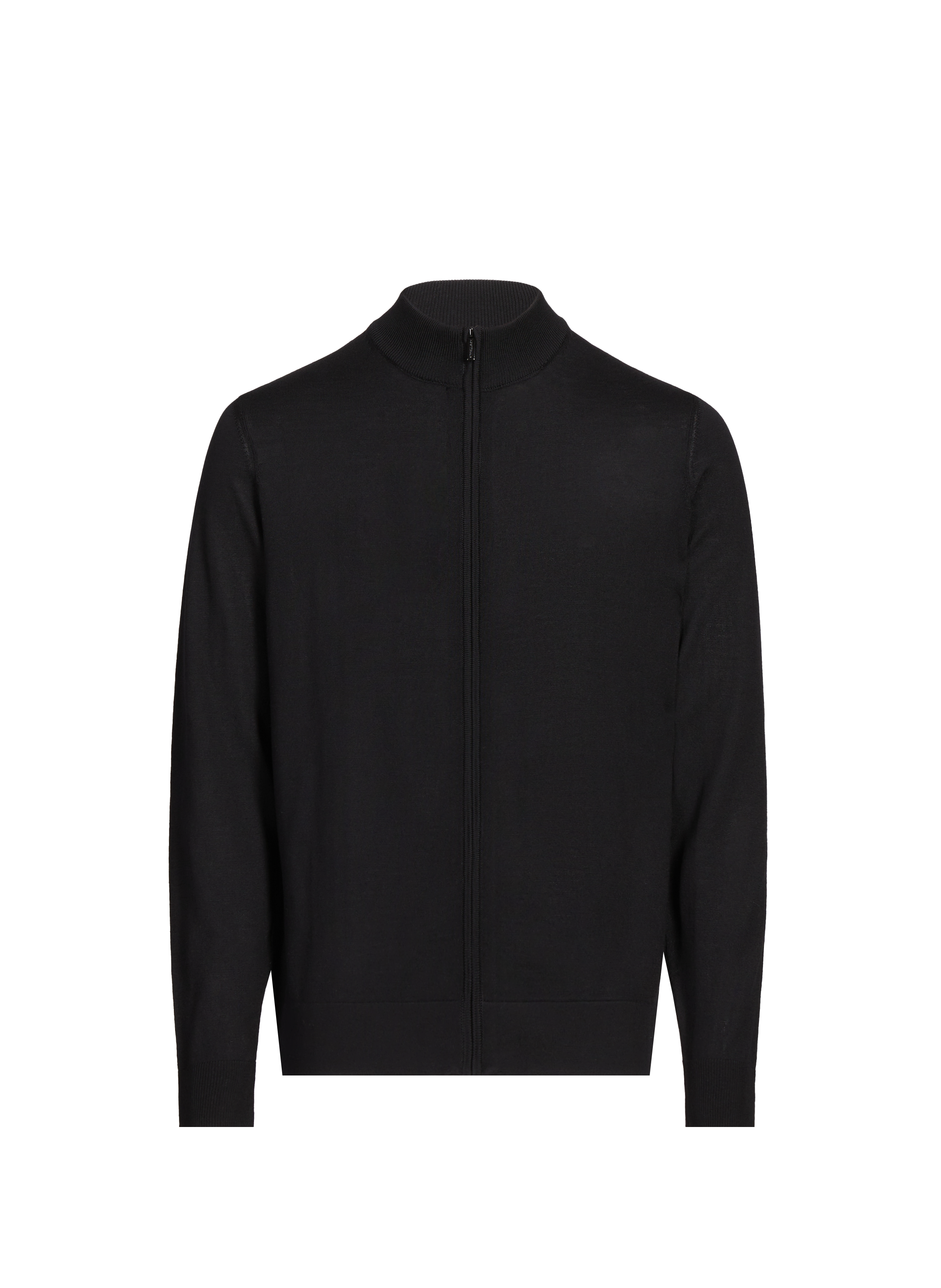 STRELLSON High-neck virgin wool vest Black