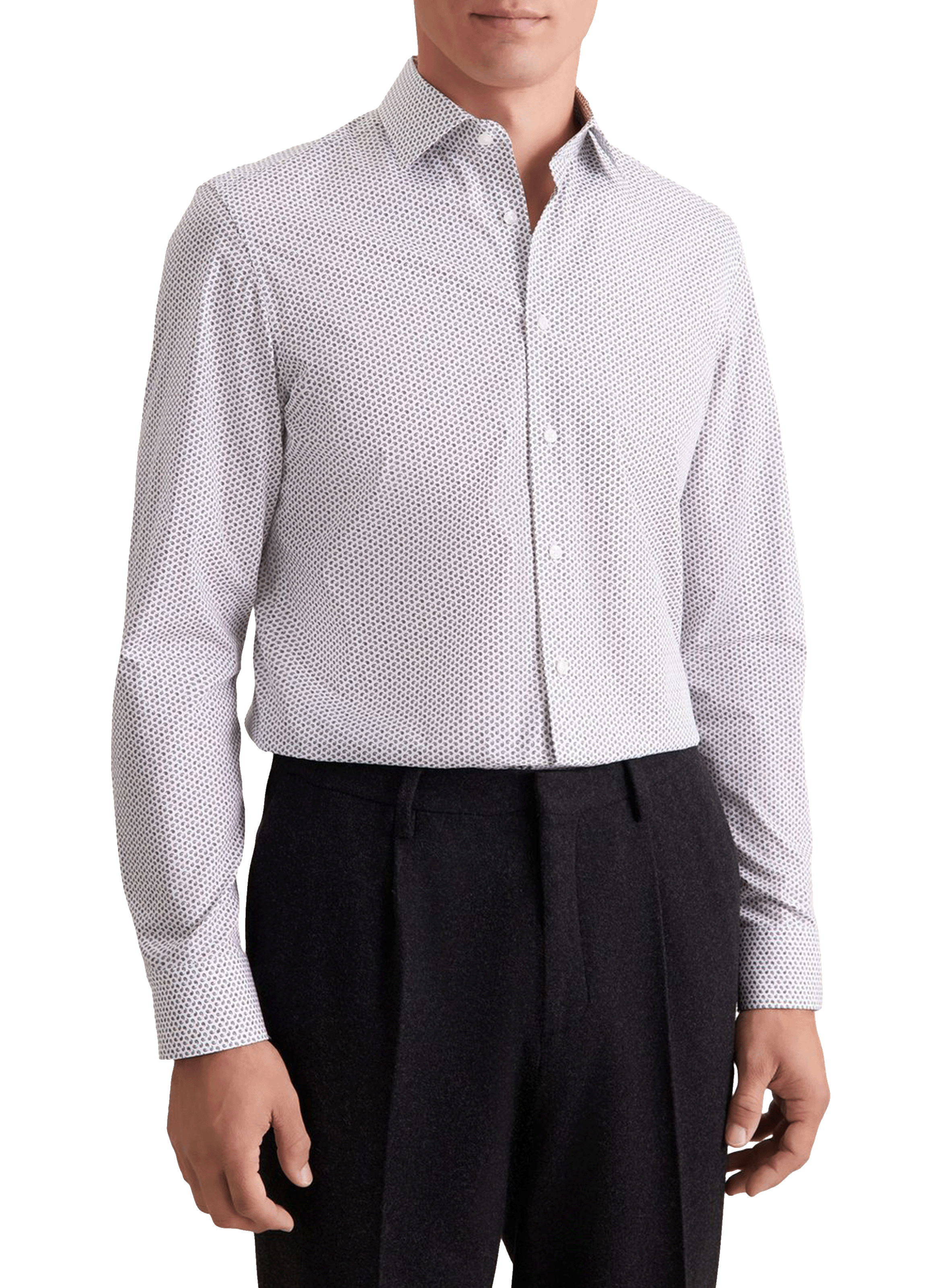 SEIDENSTICKER Chemise col classique en coton Marron