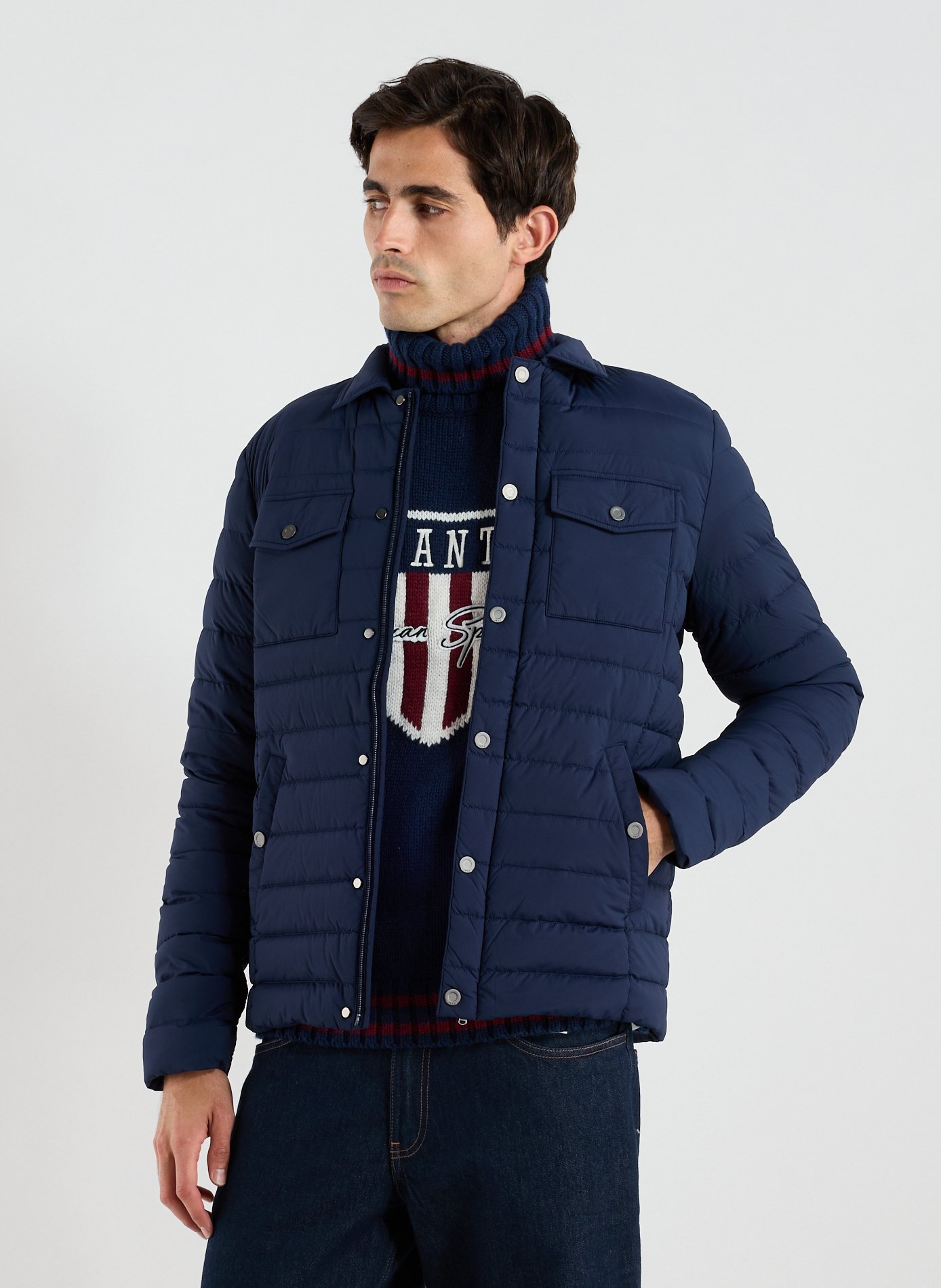 JOTT Straight jacket with classic collar Blue