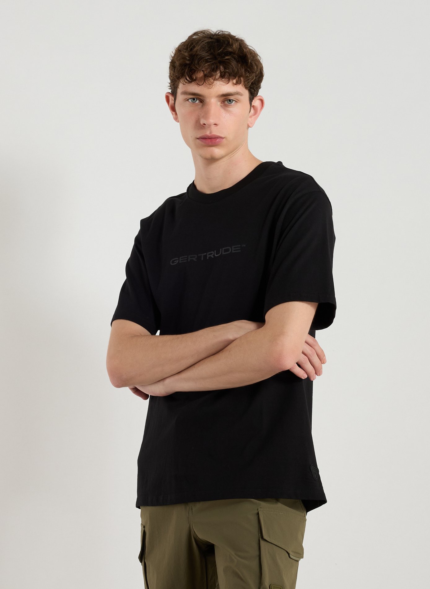 GERTRUDE ET GASTON T-shirt col rond en coton Noir