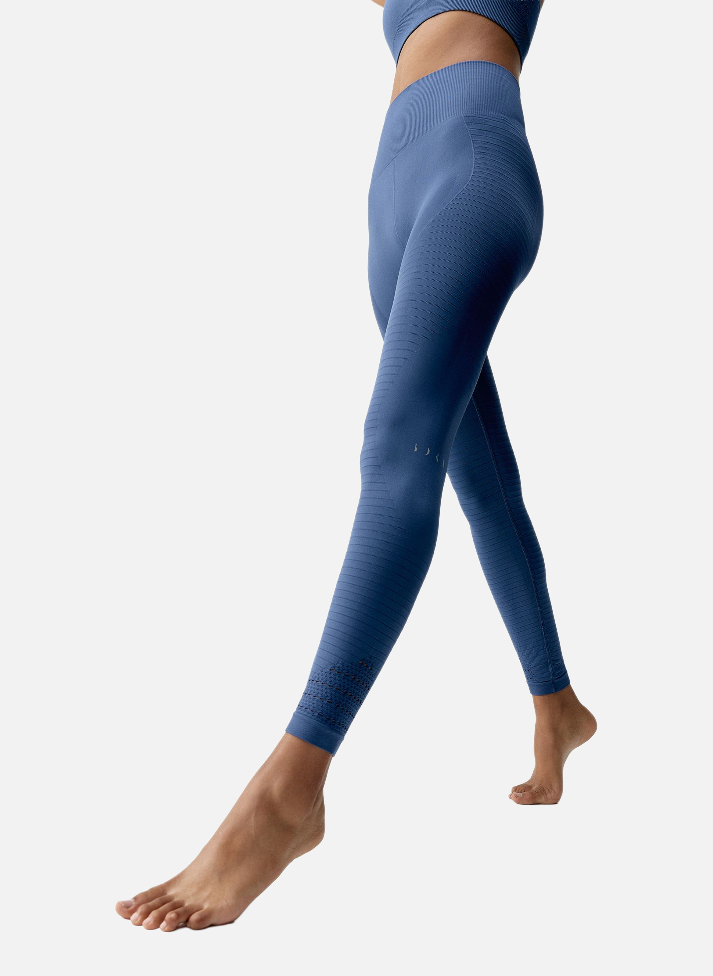 Legging de sport long seamless hatha BORN LIVING YOGA Bleu
