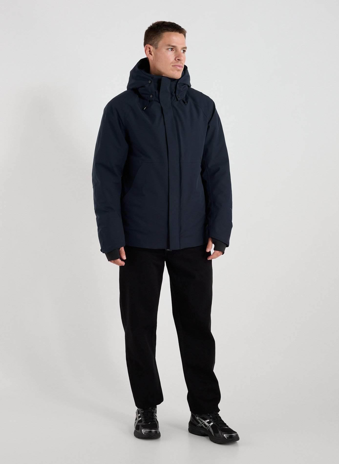 Parka with high collar and removable hood KRAKATAU Blue