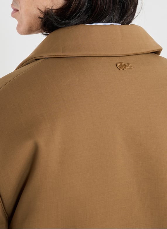 Oversized coat with classic collar | Beige by LACOSTE Oversized coat with classic collar Beige