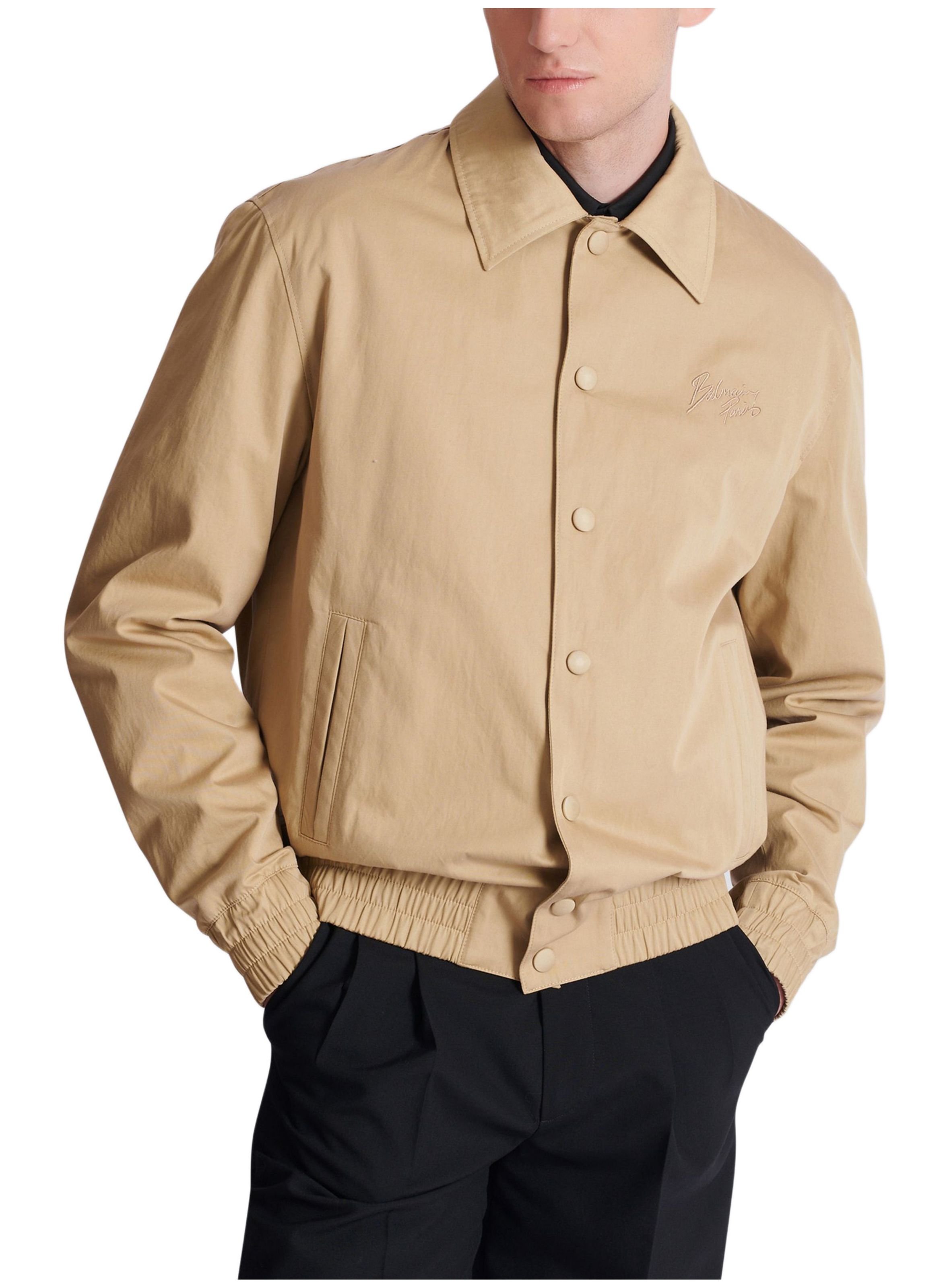 Bomber en toile de coton BALMAIN Beige