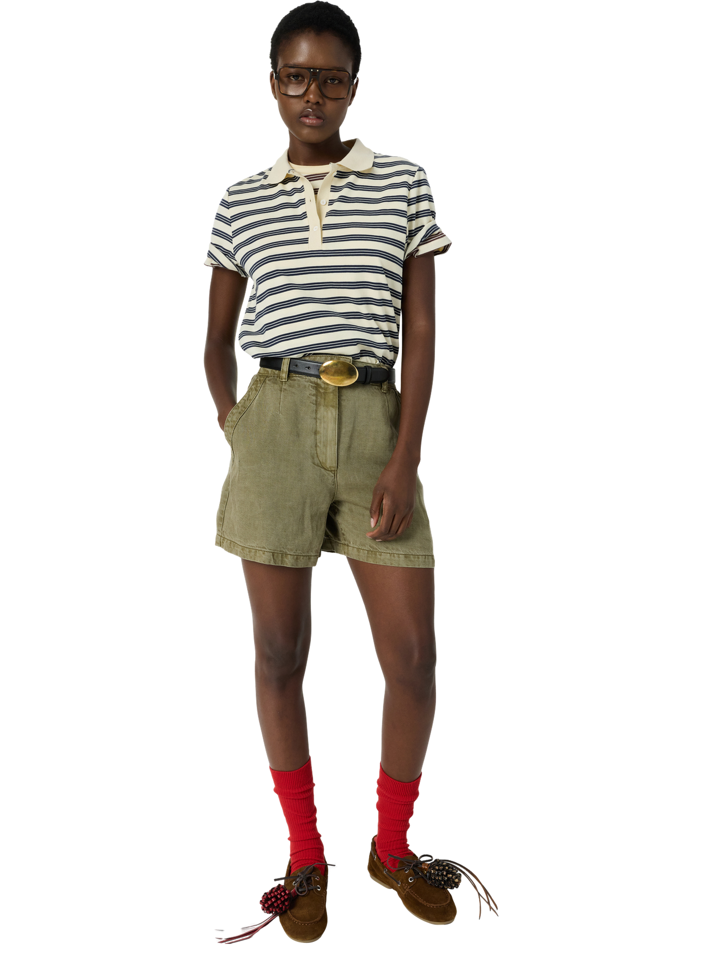 Polo rayé en coton - marcie GERARD DAREL Bleu