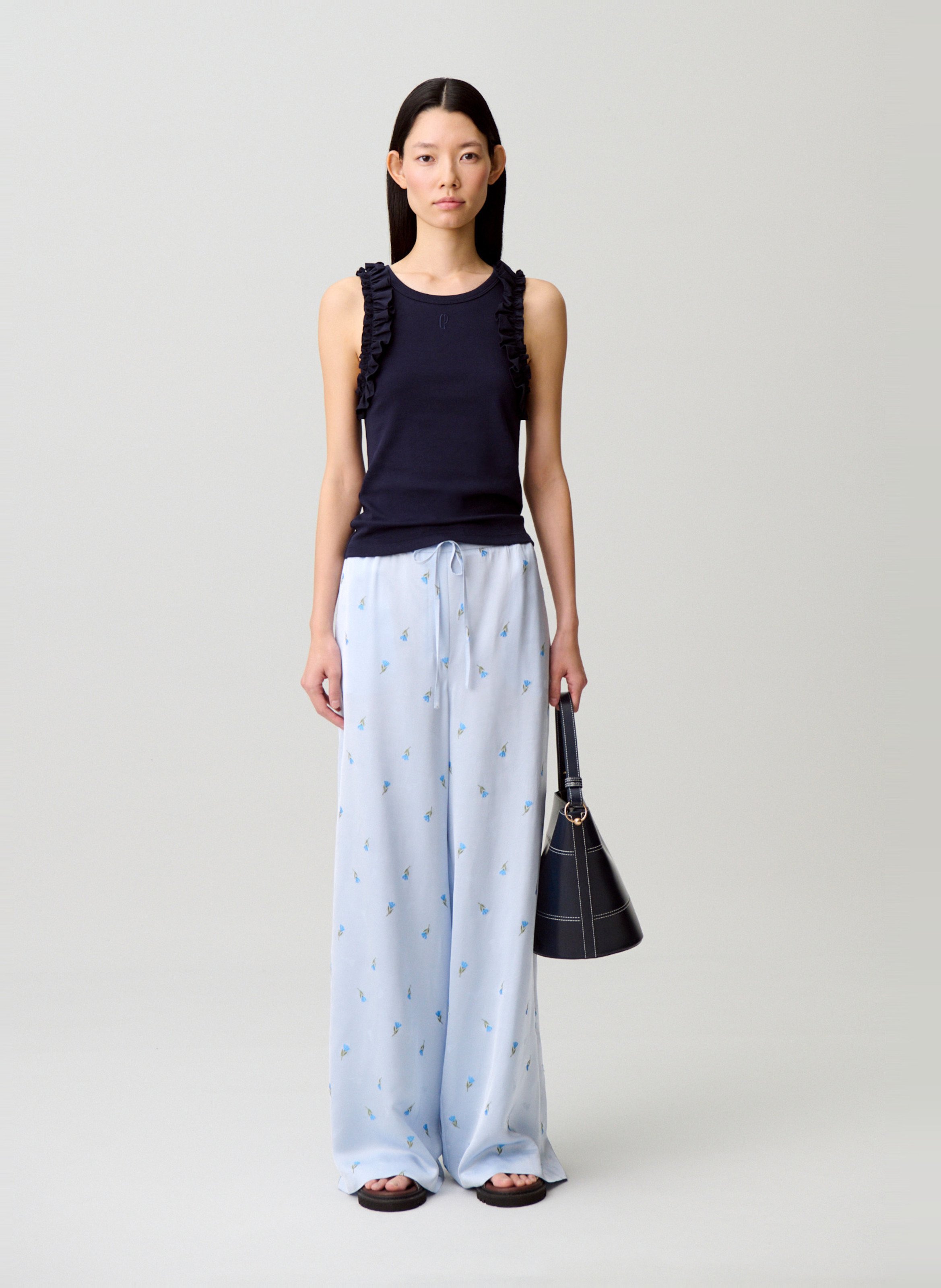 Top col rond CLAUDIE PIERLOT Bleu