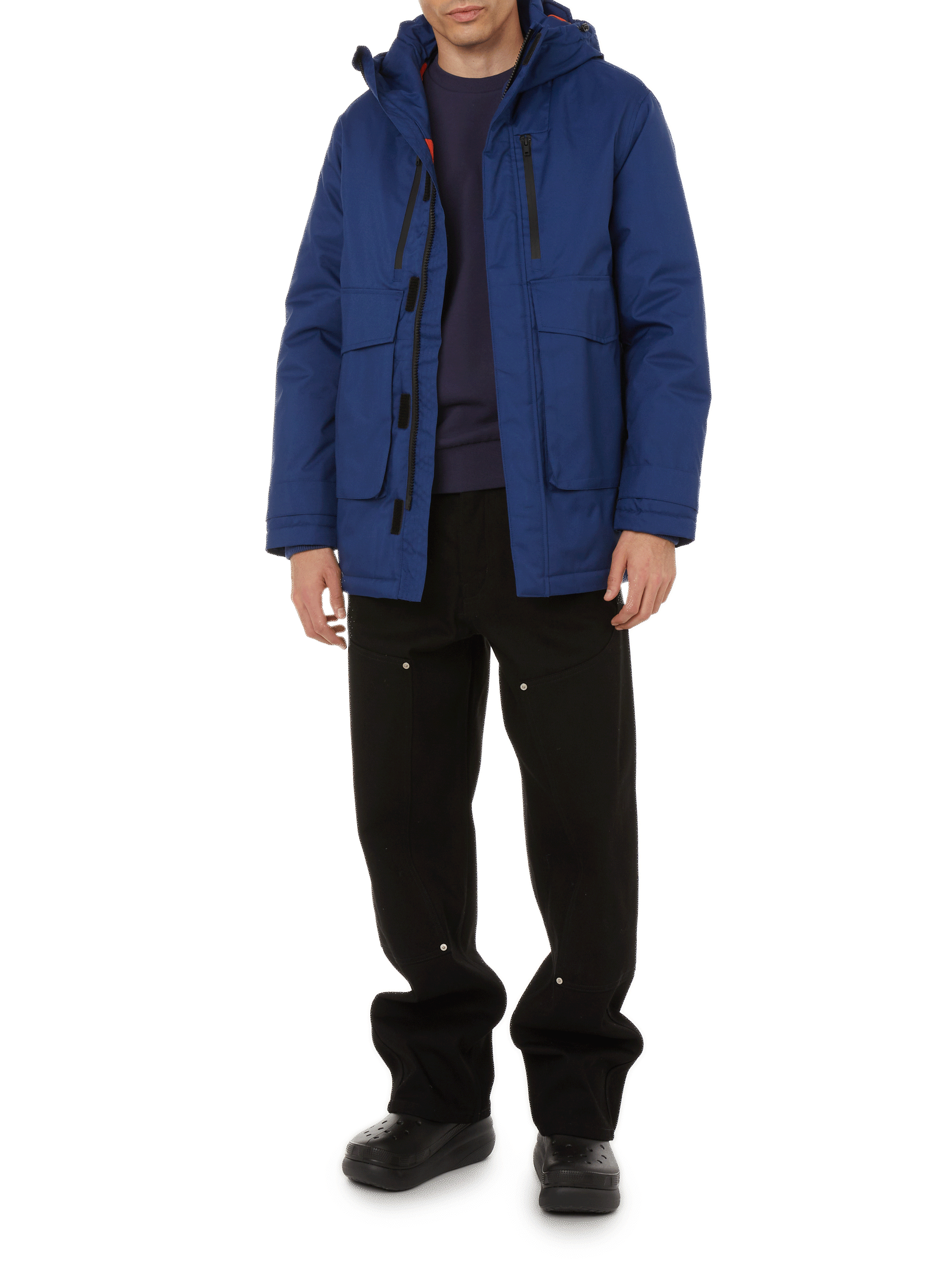 Parka à capuche 45.EW Bleu