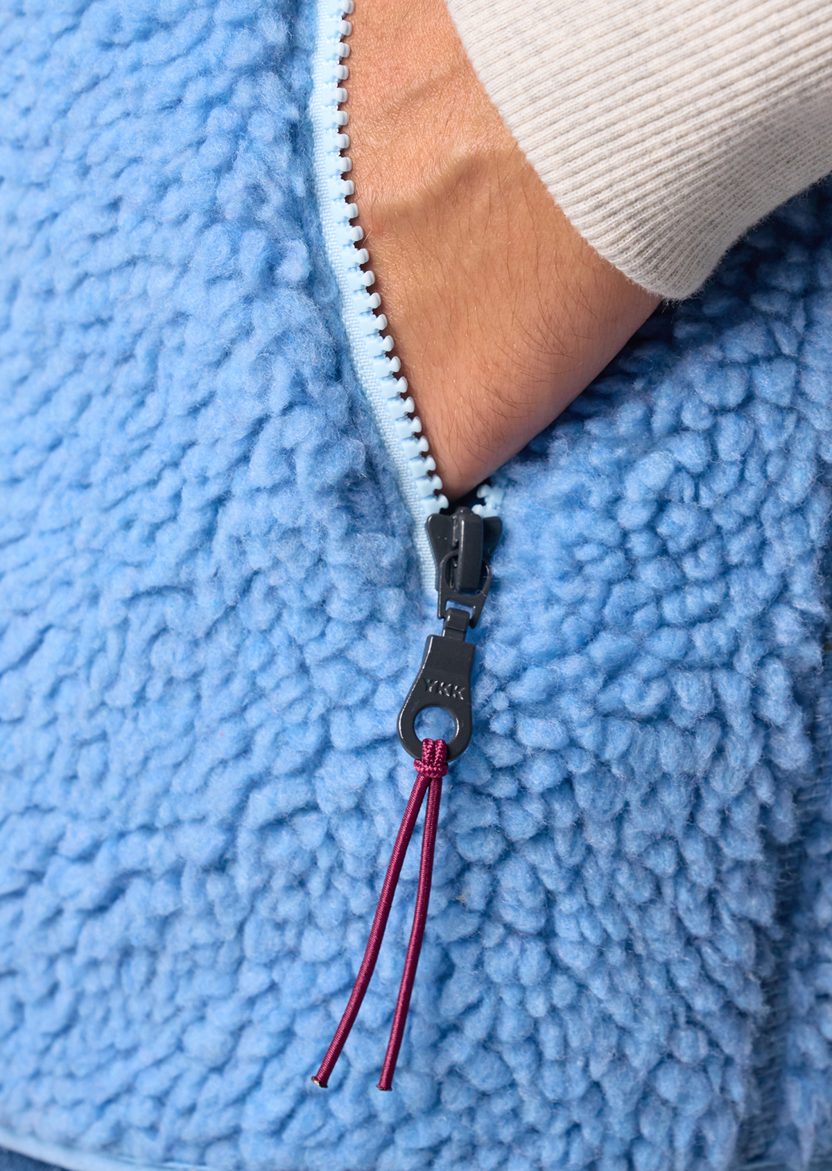 Veste sherpa zippée sans manches BILLYBELT Bleu