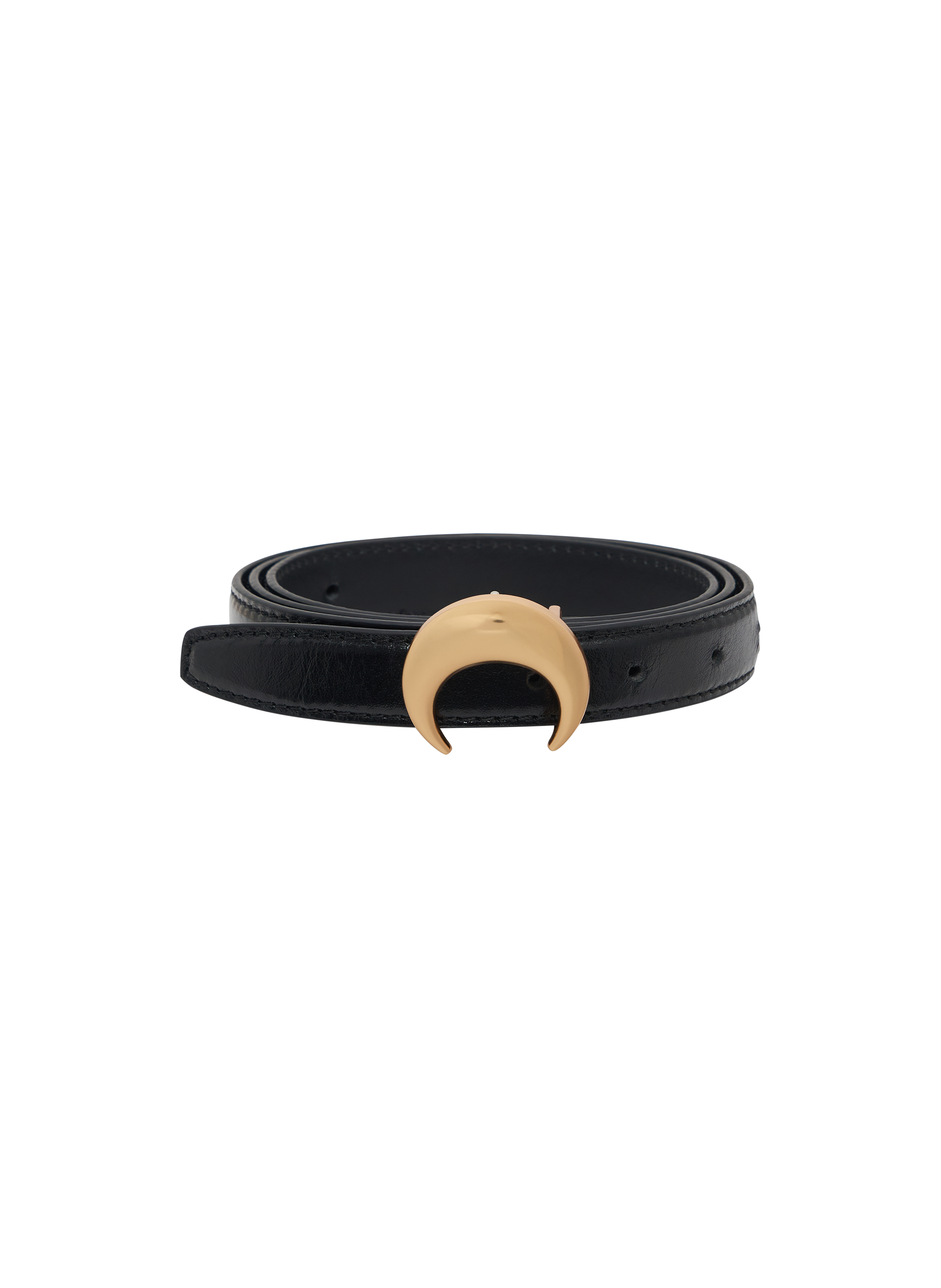 Ceinture moon en cuir lisse MARINE SERRE Noir
