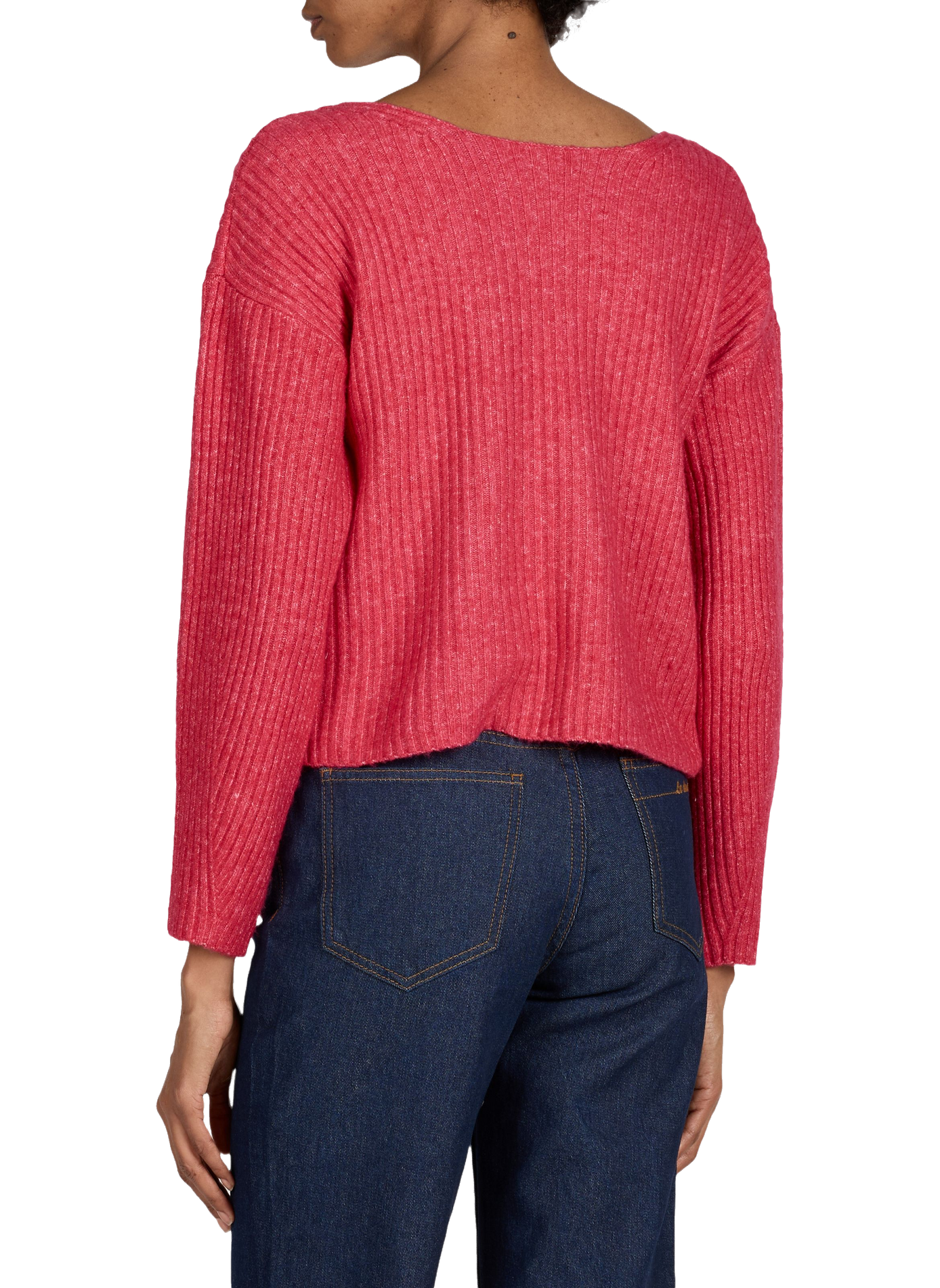 Cross-Front Ribbed Vikaylena Sweater VILA Pink