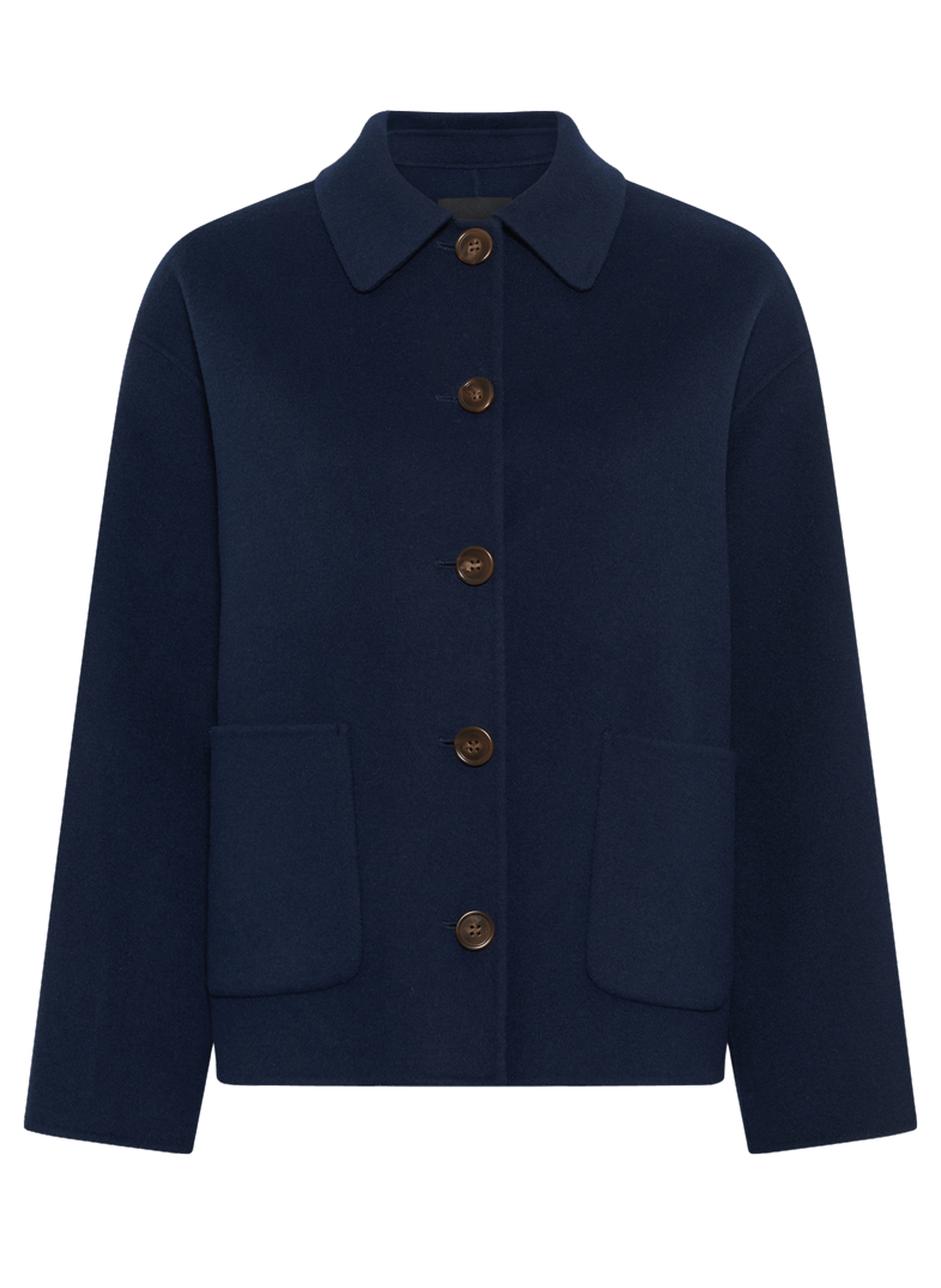 Manteau court en laine double face - PERRINEA GERARD DAREL Bleu