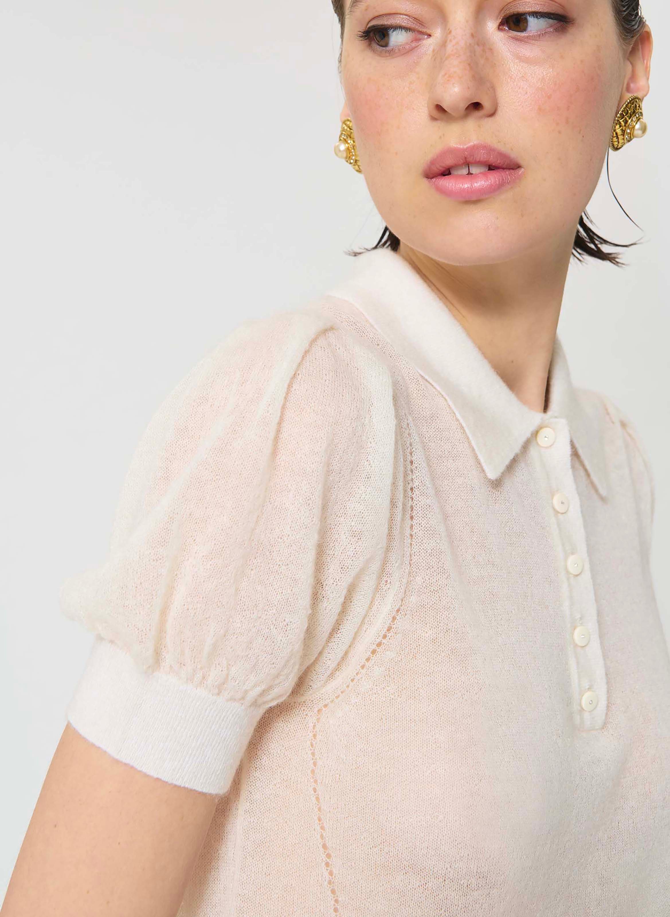 Pull poppie TARA JARMON Blanc