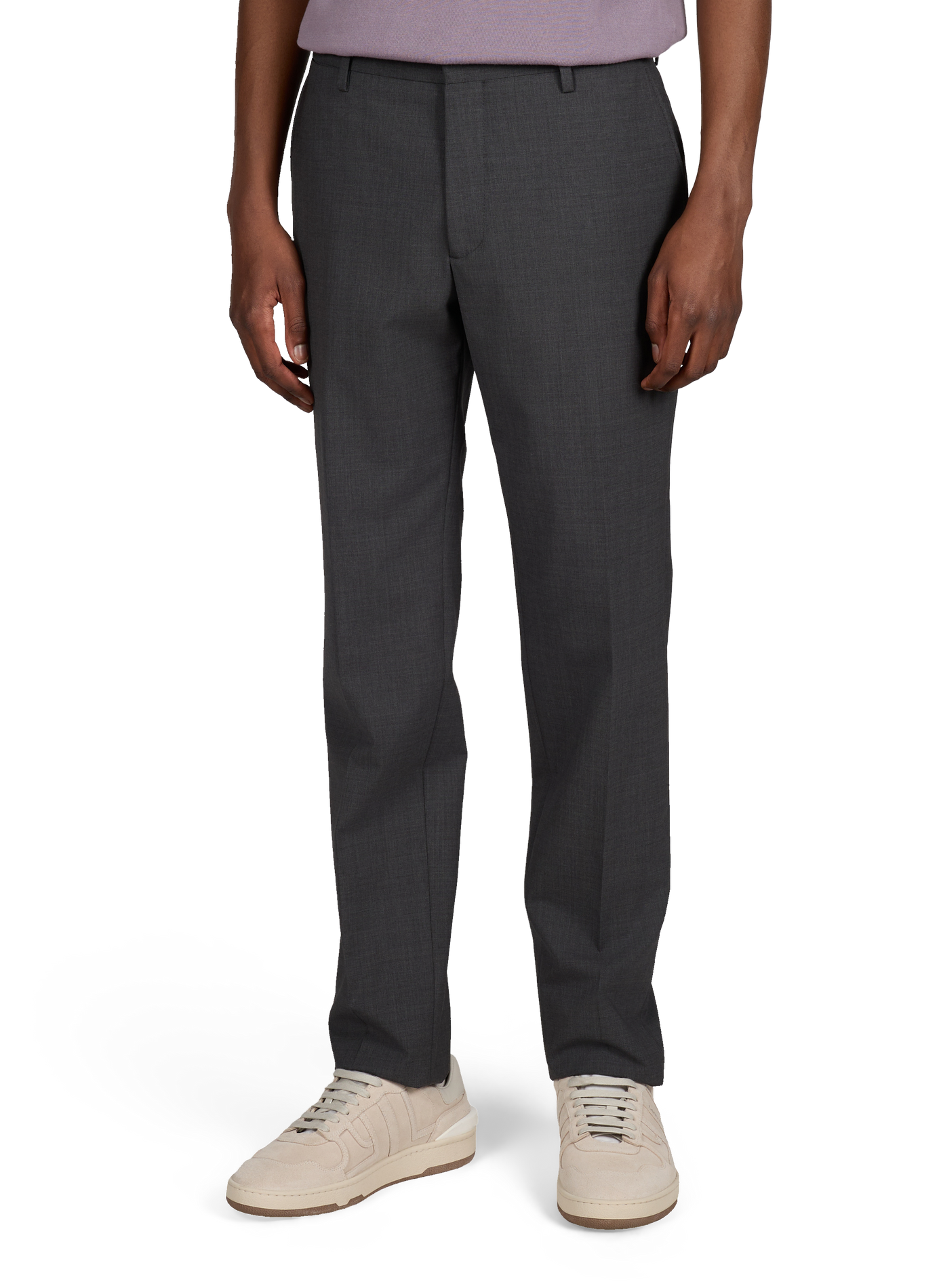 Pantalon Dostum-S uni en laine mélangée AU PRINTEMPS PARIS Gris