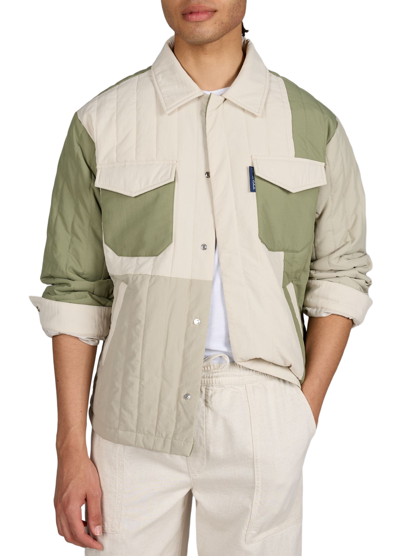 Chabrier patchwork cotton bomber jacket MAISON LABICHE Green