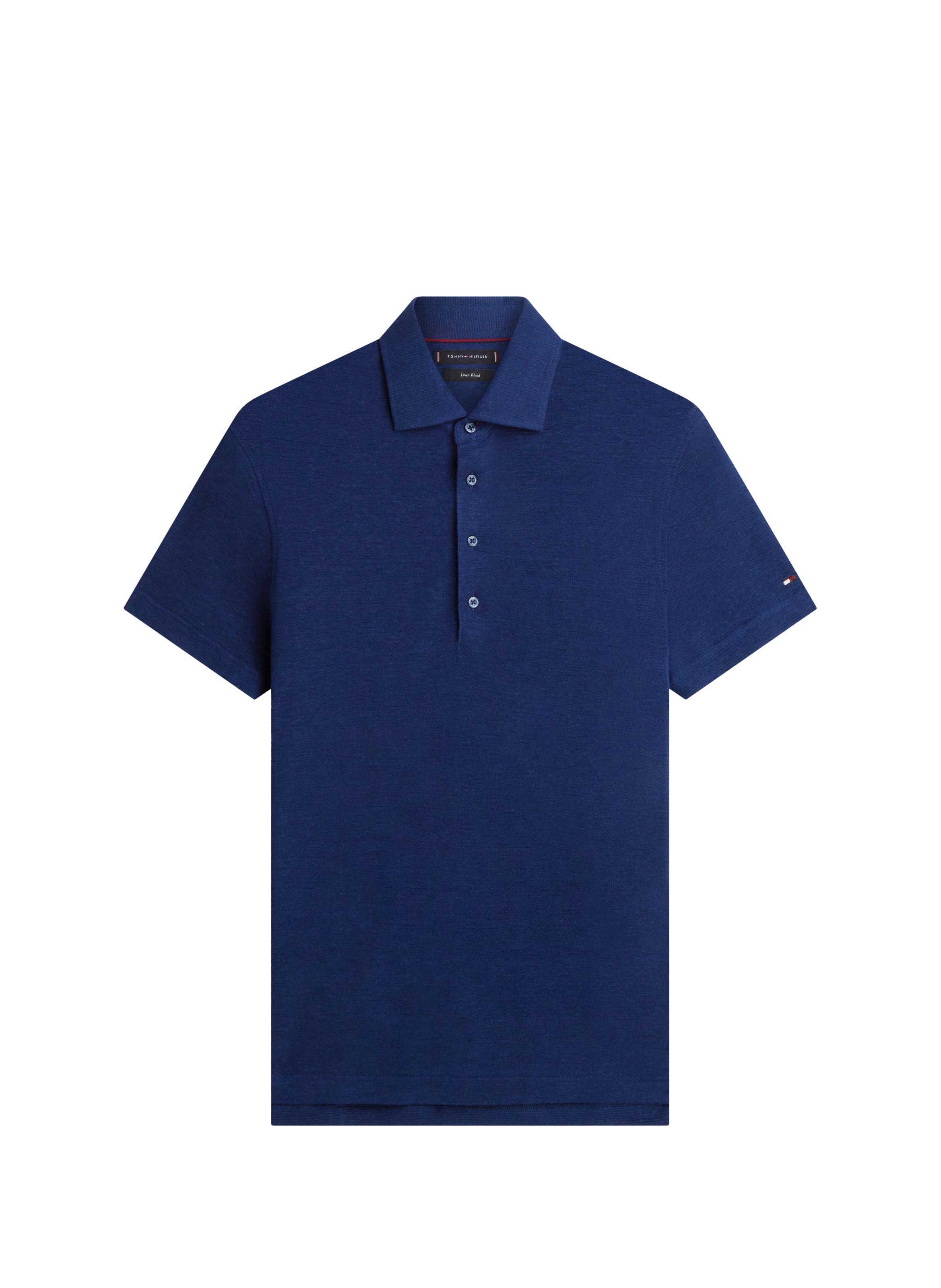 Polo New York Label en coton et lin  TOMMY HILFIGER Bleu