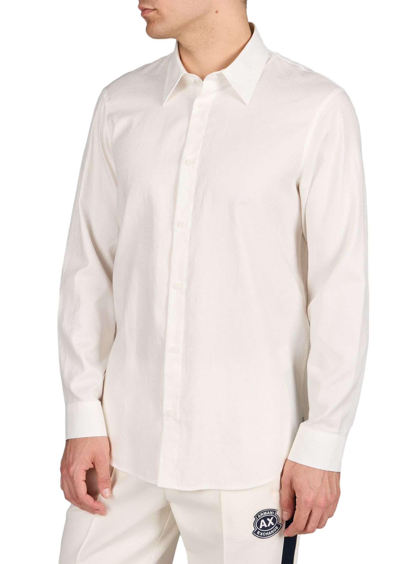 Chemise logotypée en coton ARMANI EXCHANGE Blanc
