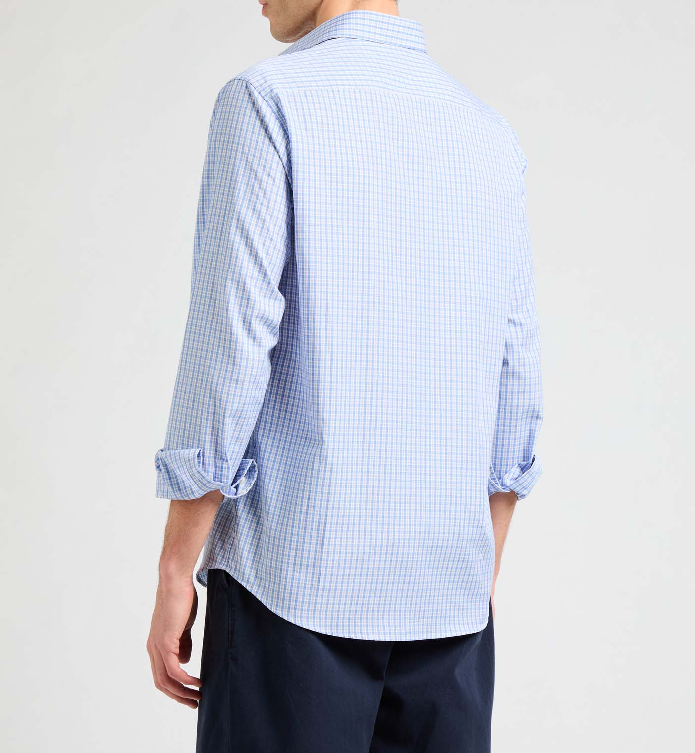 Fold checkered shirt AU PRINTEMPS PARIS Blue