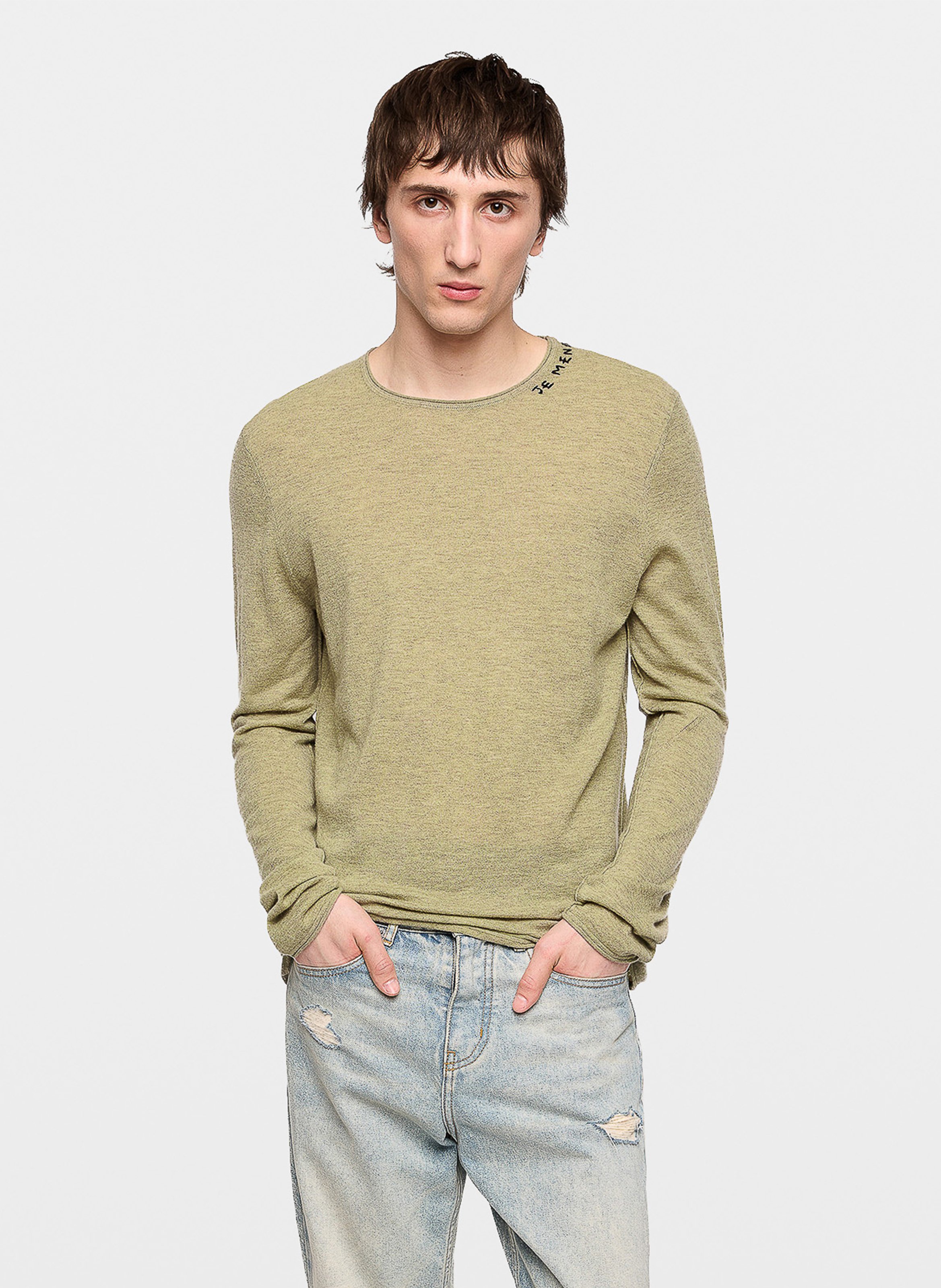 Tee-shirt col rond en cachemire teiss ZADIG&VOLTAIRE Vert