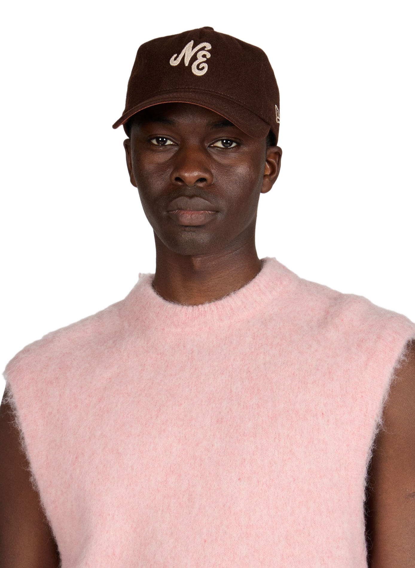 Casquette logo en laine mélangé NEW ERA Marron