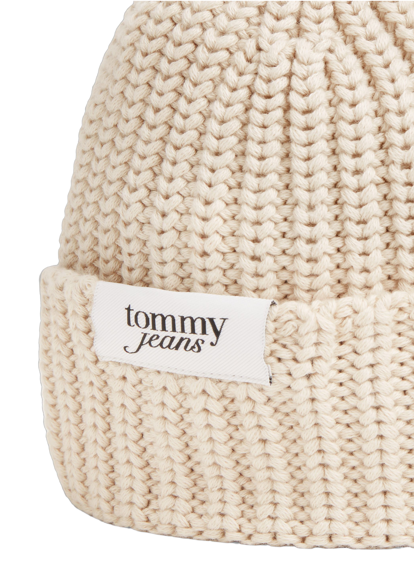 Cotton beanie TOMMY HILFIGER Beige