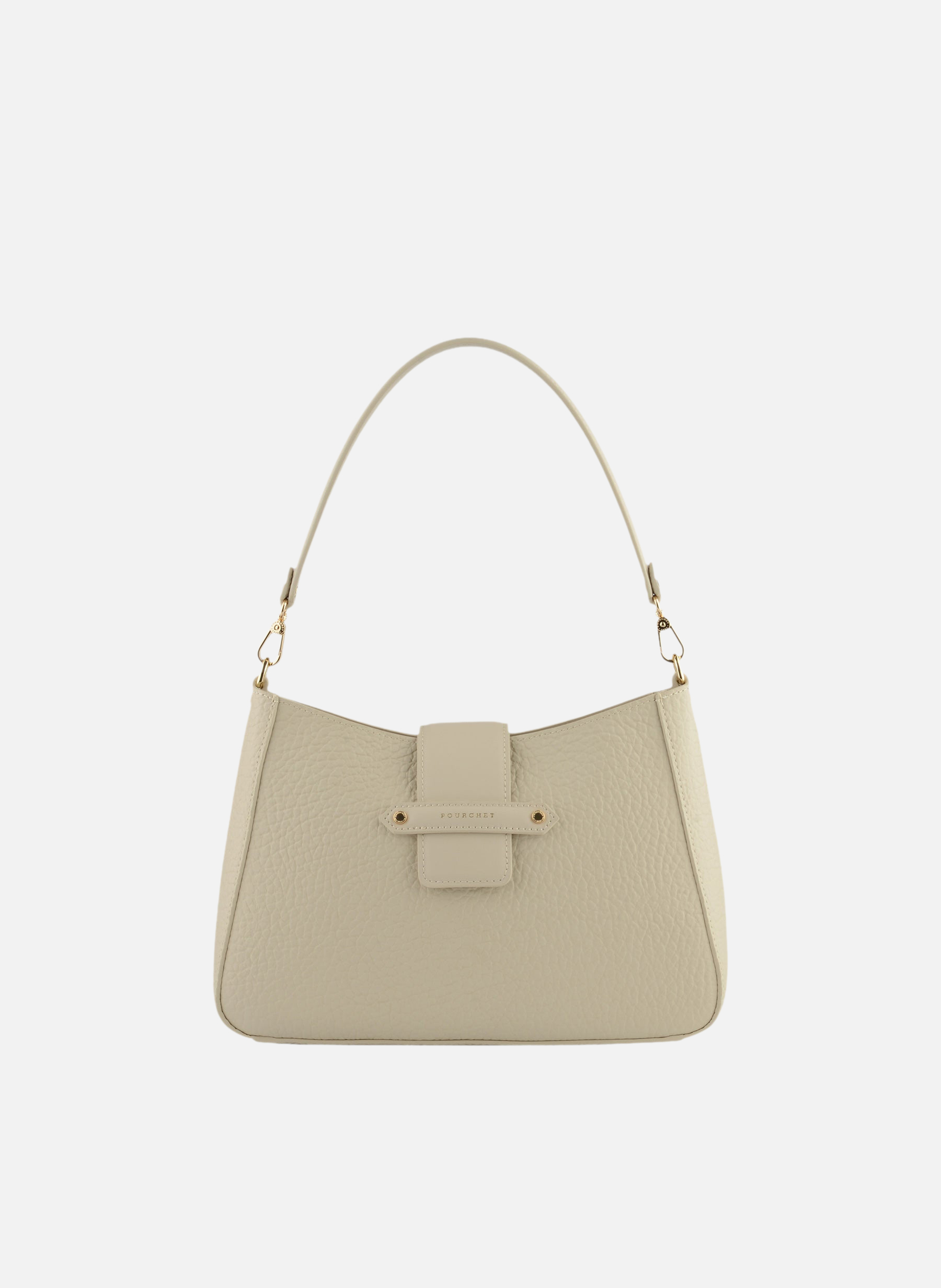 Fleuves | sac porté épaule gm en cuir de vachette  Beige
