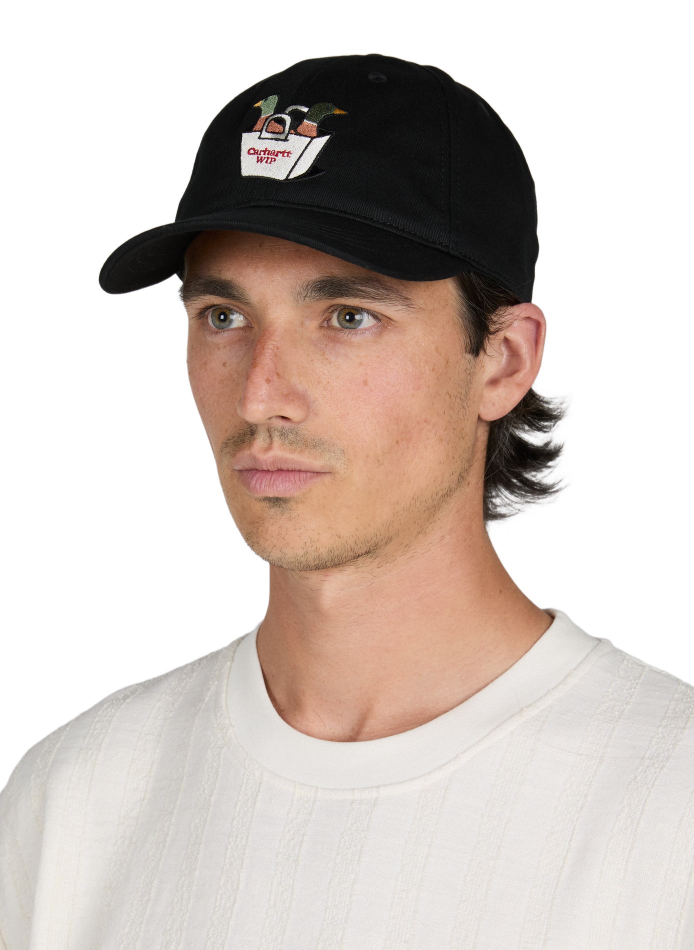 Embroidered cotton baseball cap CARHARTT WIP Black