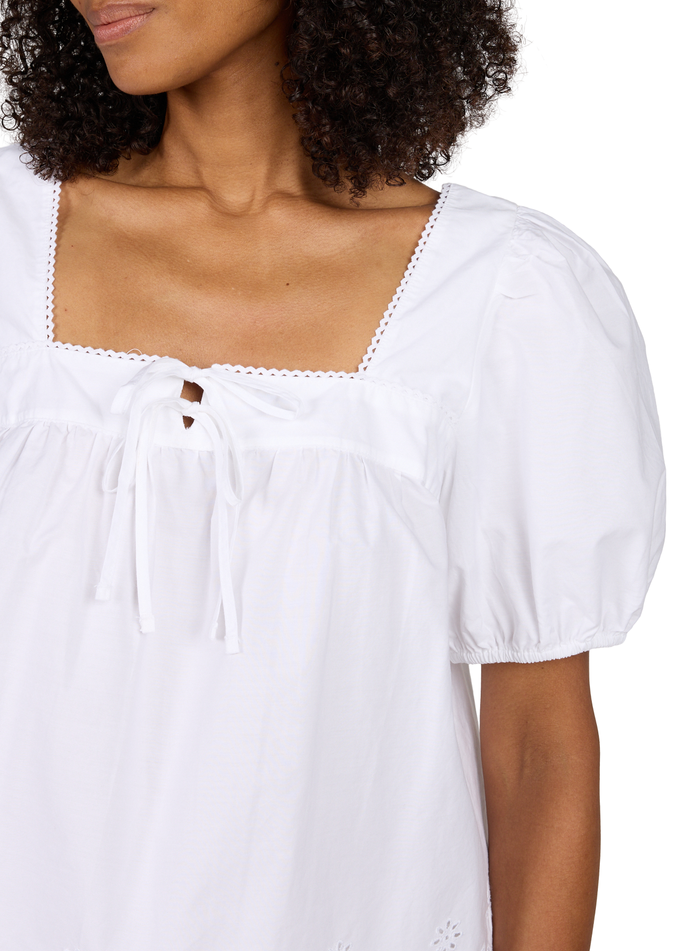 Top with cotton lace trim | White LEVI'S Women