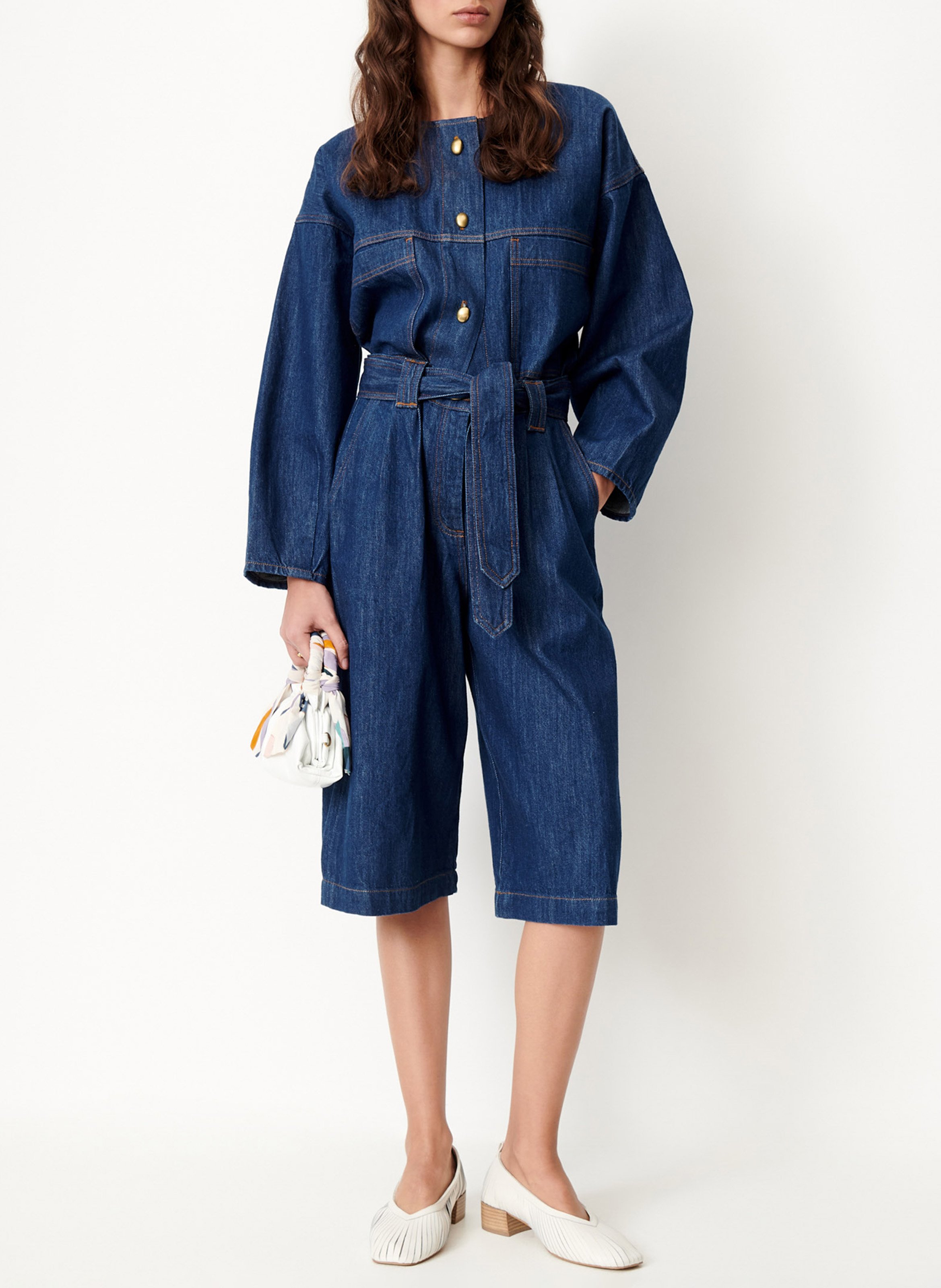 Veste courte en coton almodiva SESSUN Bleu