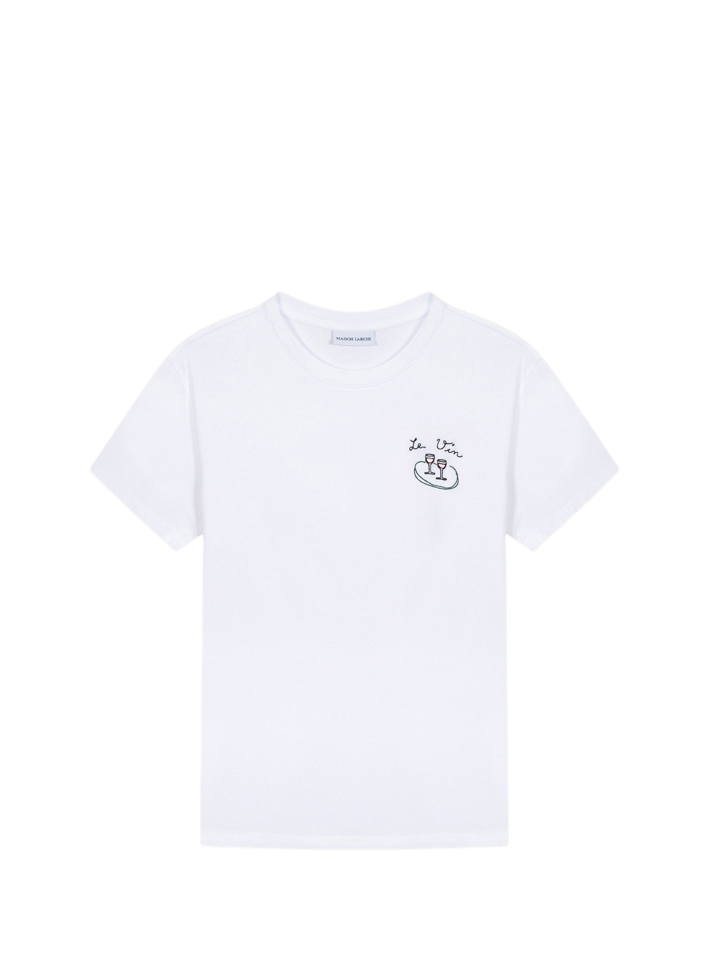 Popincourt Embroidered Cotton T-shirt MAISON LABICHE White