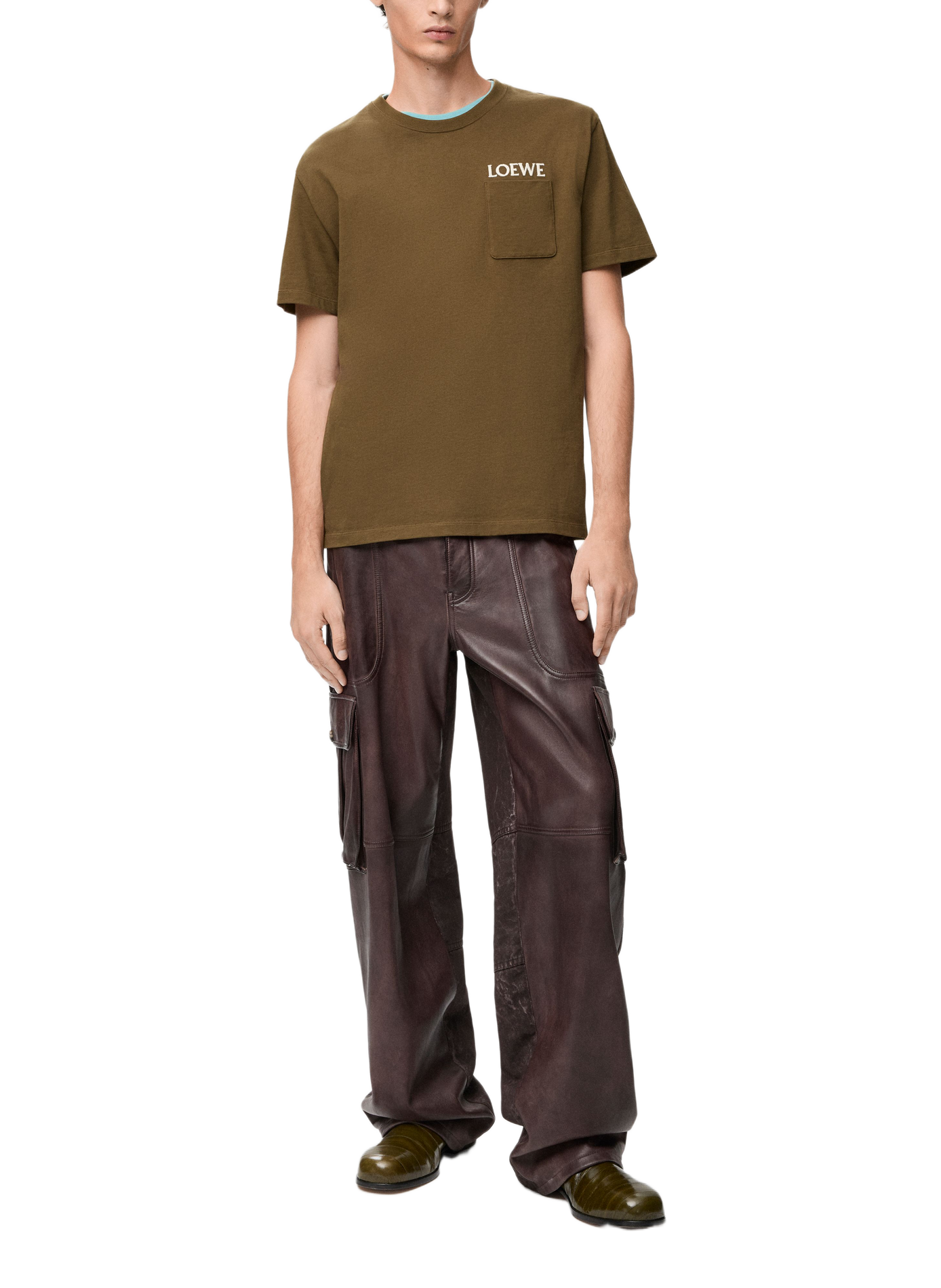 Lässiges Baumwoll-T-Shirt LOEWE Grun