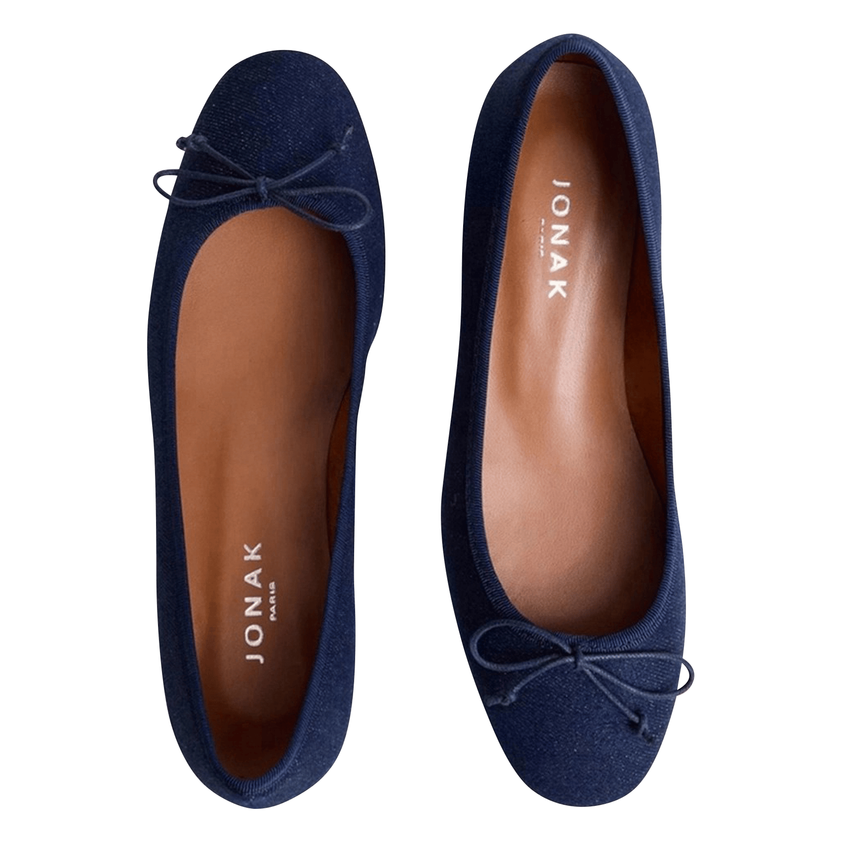 Ballerines à petits talons denim dadou JONAK Bleu