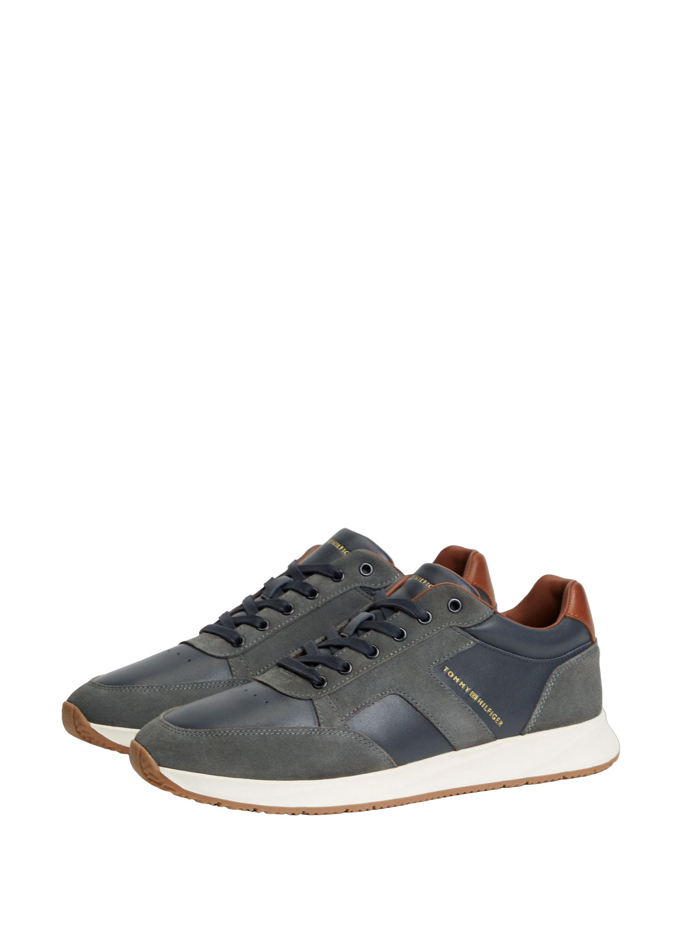 Leather lace-up sneakers TOMMY HILFIGER Blue