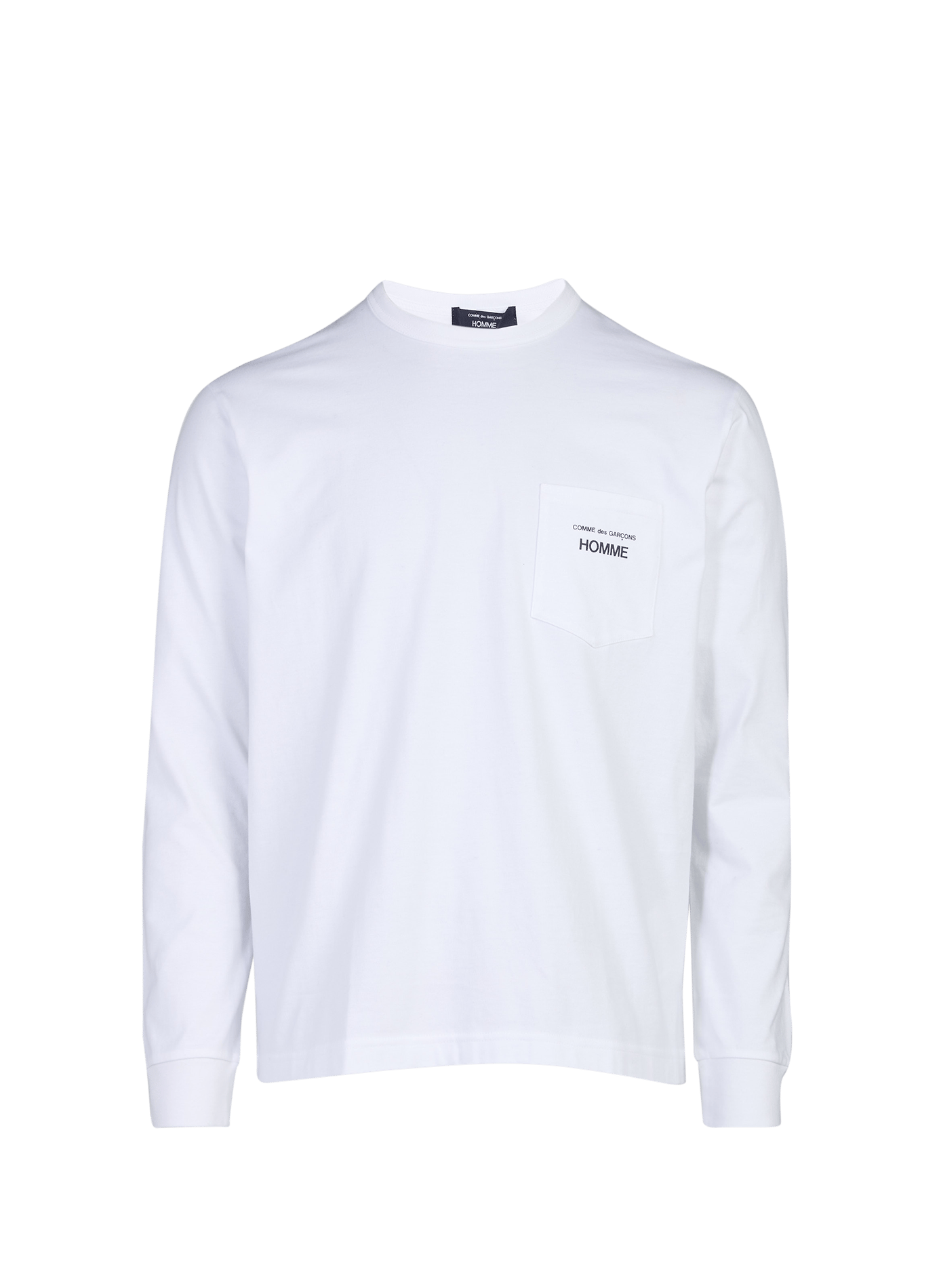 T-shirt manches longues à logo en coton COMME DES GARCONS HOMME Blanc