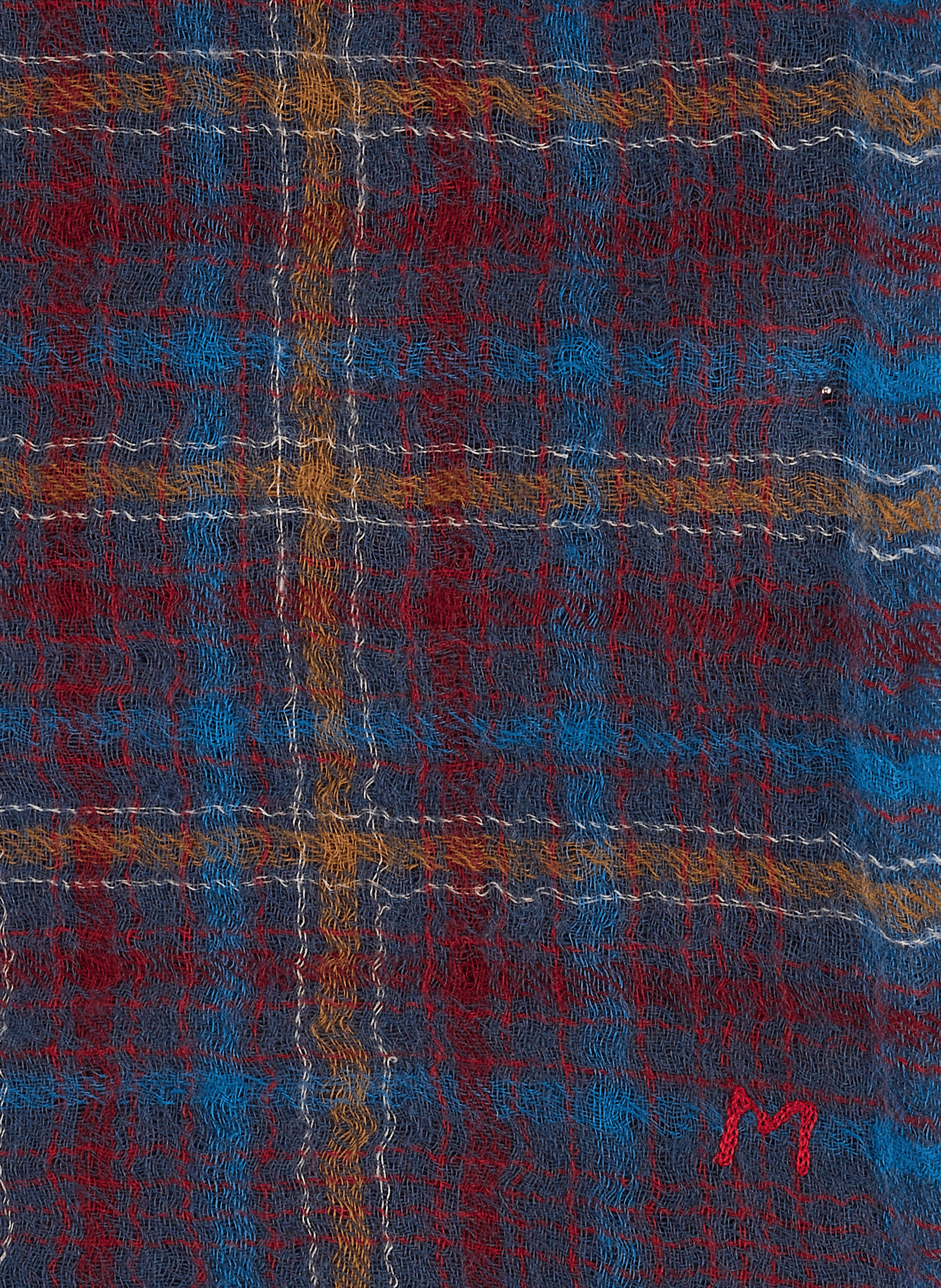 Foulard à carreaux en laine MOISMONT Multicolore