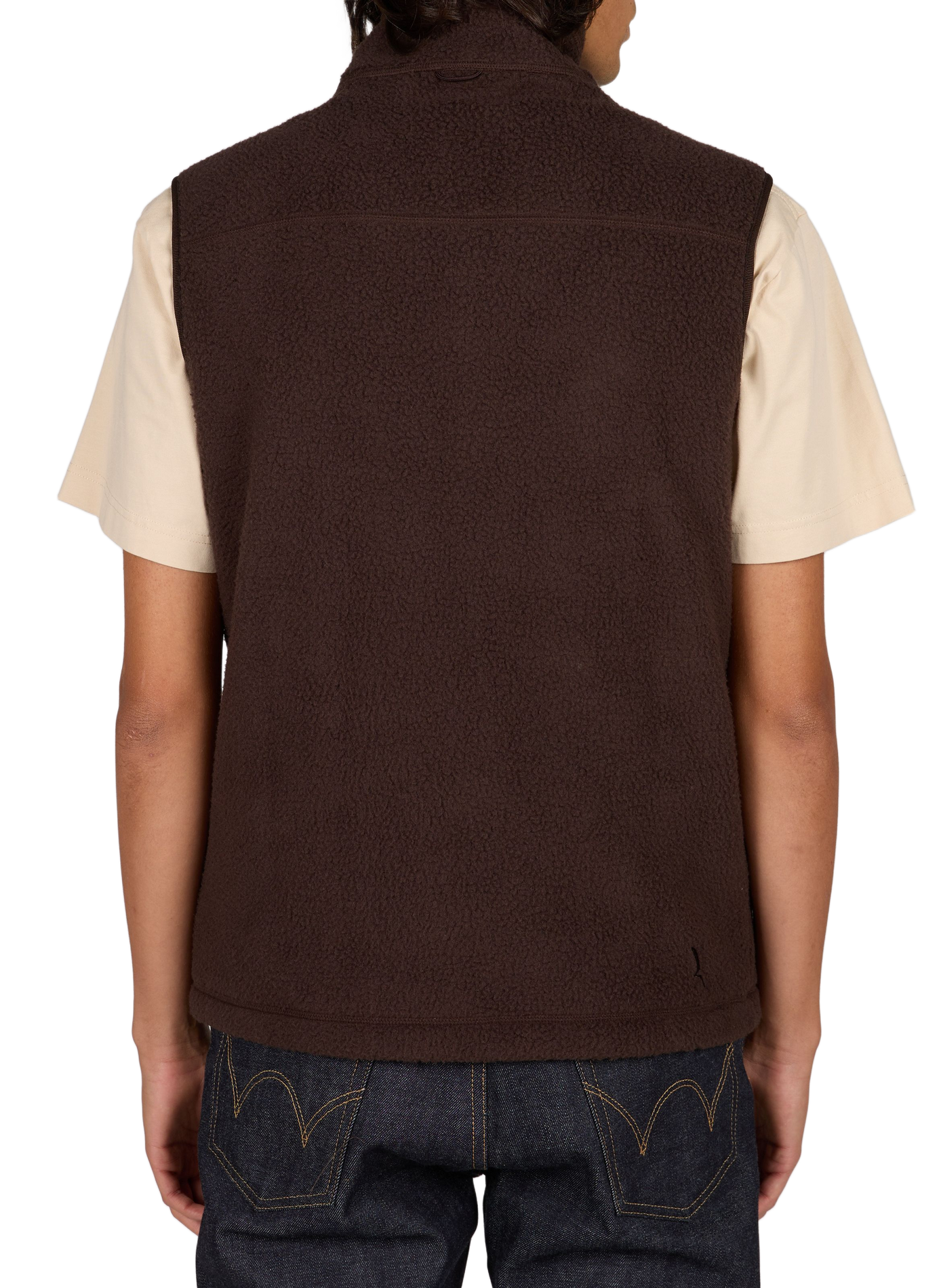 Gilet col montant droit uni AIGLE Marron