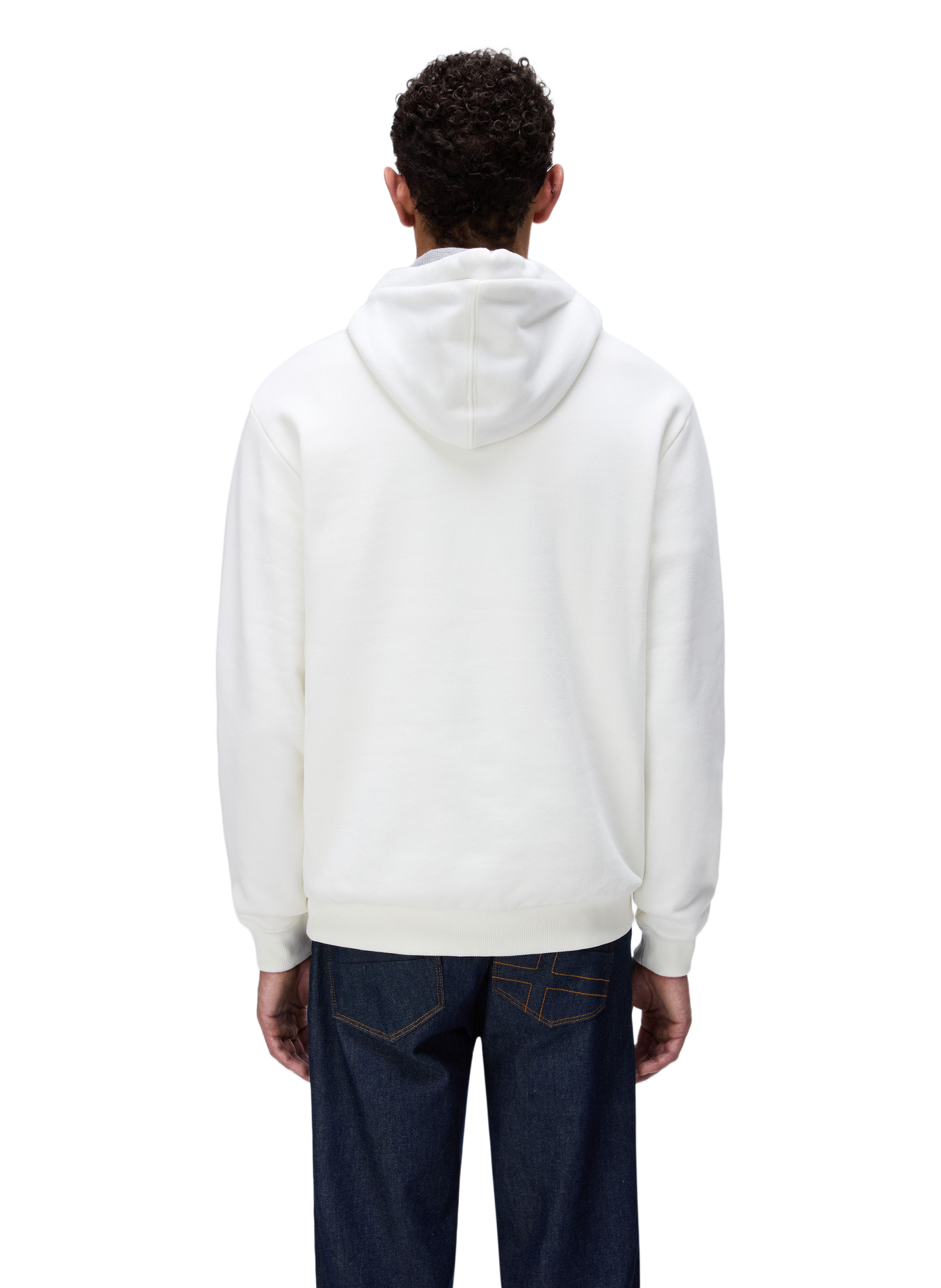 Straight cotton-blend hoodie NAPAPIJRI White