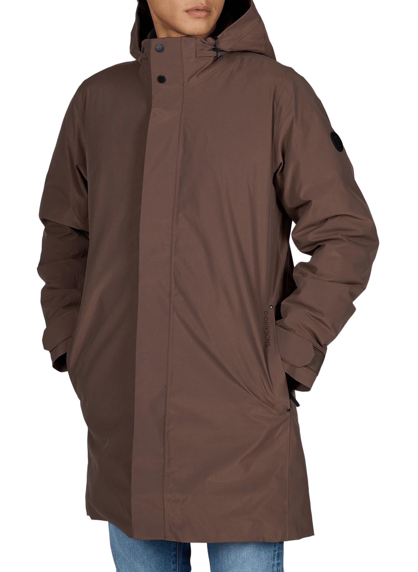 Parka droite à capuche unie DIDRIKSONS Marron